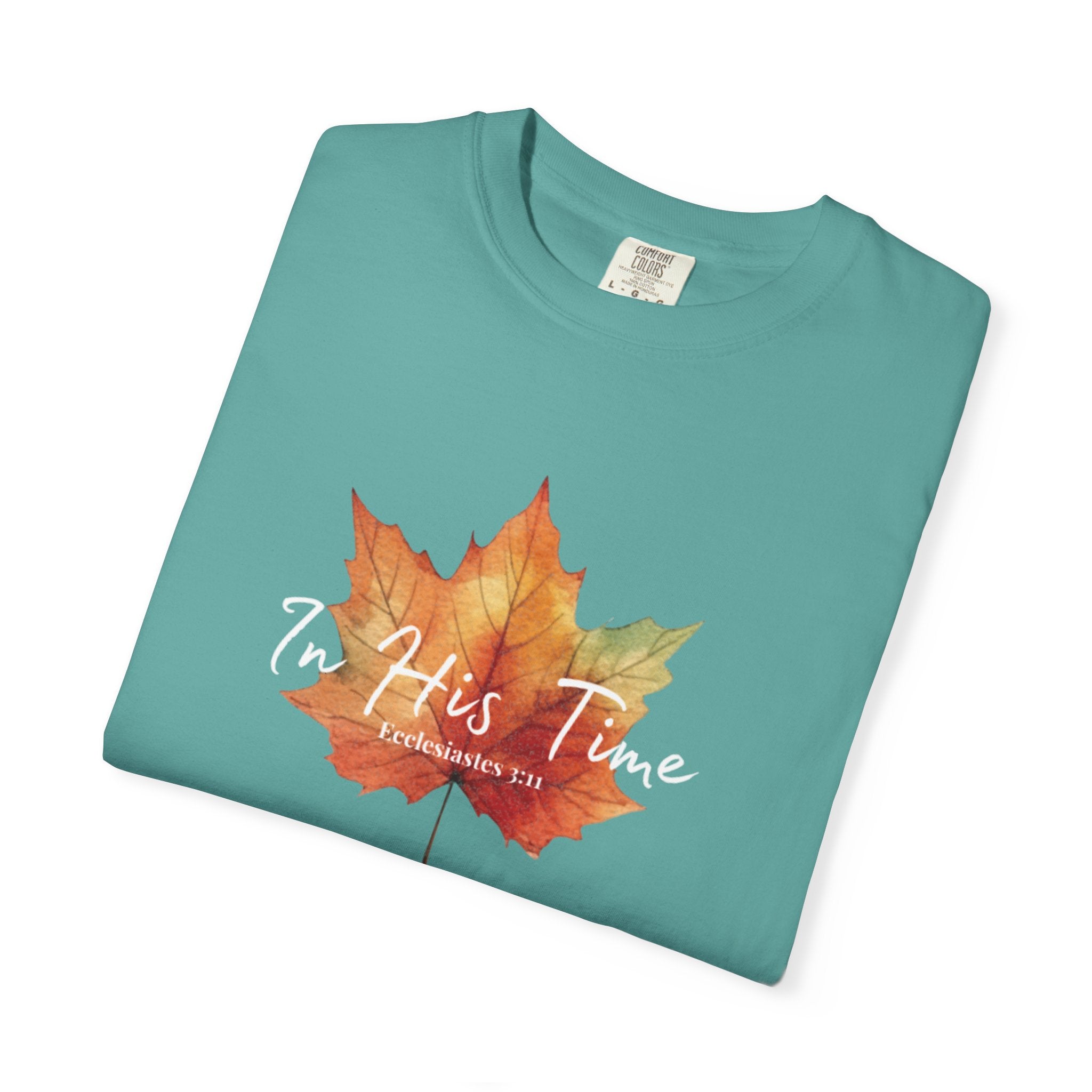 Eccl.3:11 Fall Leaf Unisex T-Shirt, Fall Fashion, Cozy Style, Gift for Nature Lovers, Seasonal Tee, Comfortable Wear