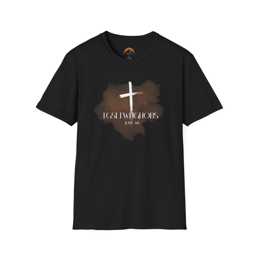 John 3:16 Softstyle T-Shirt, Christian Apparel, Casual Wear, Gift Idea, Inspirational Tees, Everyday Comfort