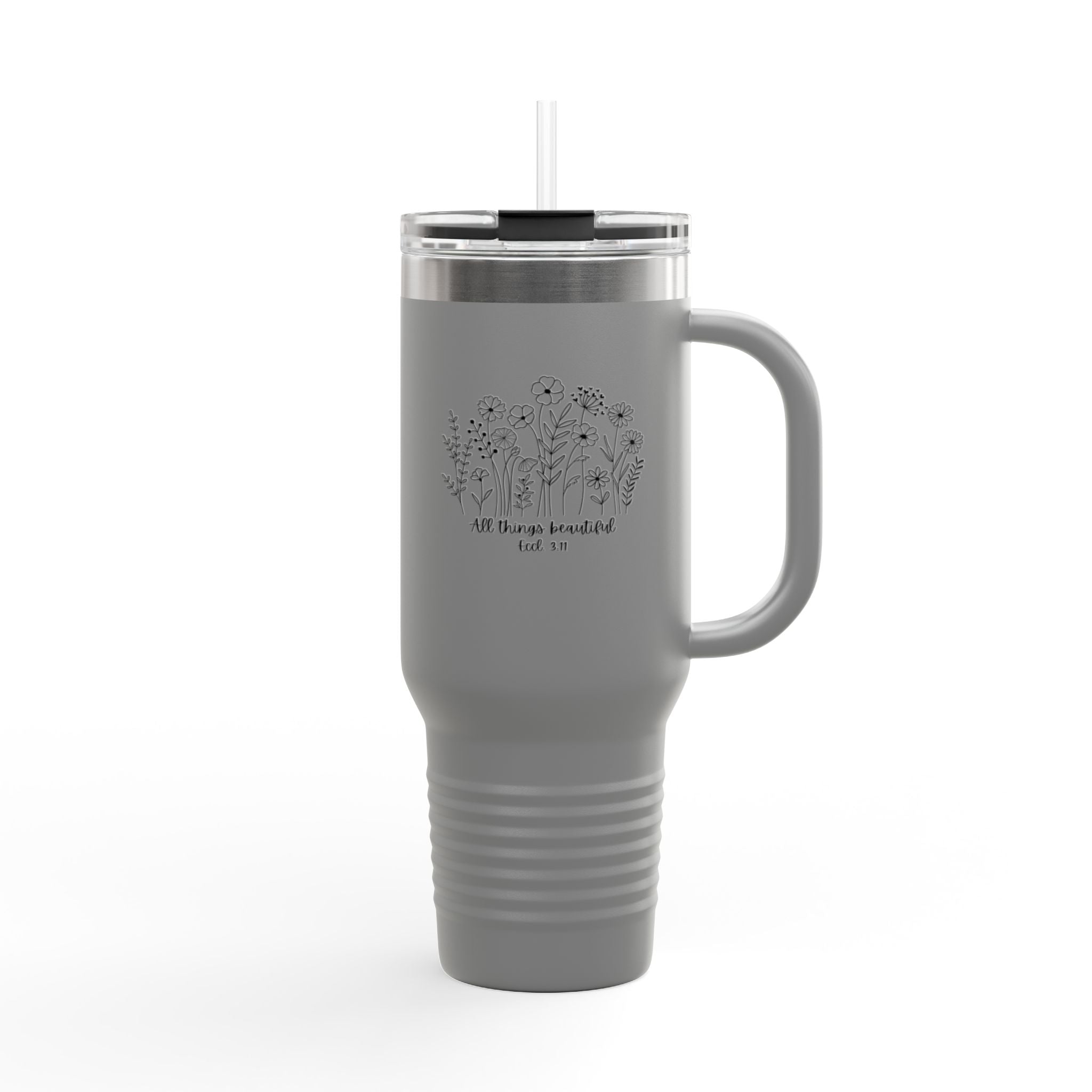 Eccl. 3:11 Insulated Travel Mug, 40oz, Perfect for Coffee Lovers, Eco-Friendly Drinkware, Great for Gifts, Personal Hydration, Travel Companion, Faith