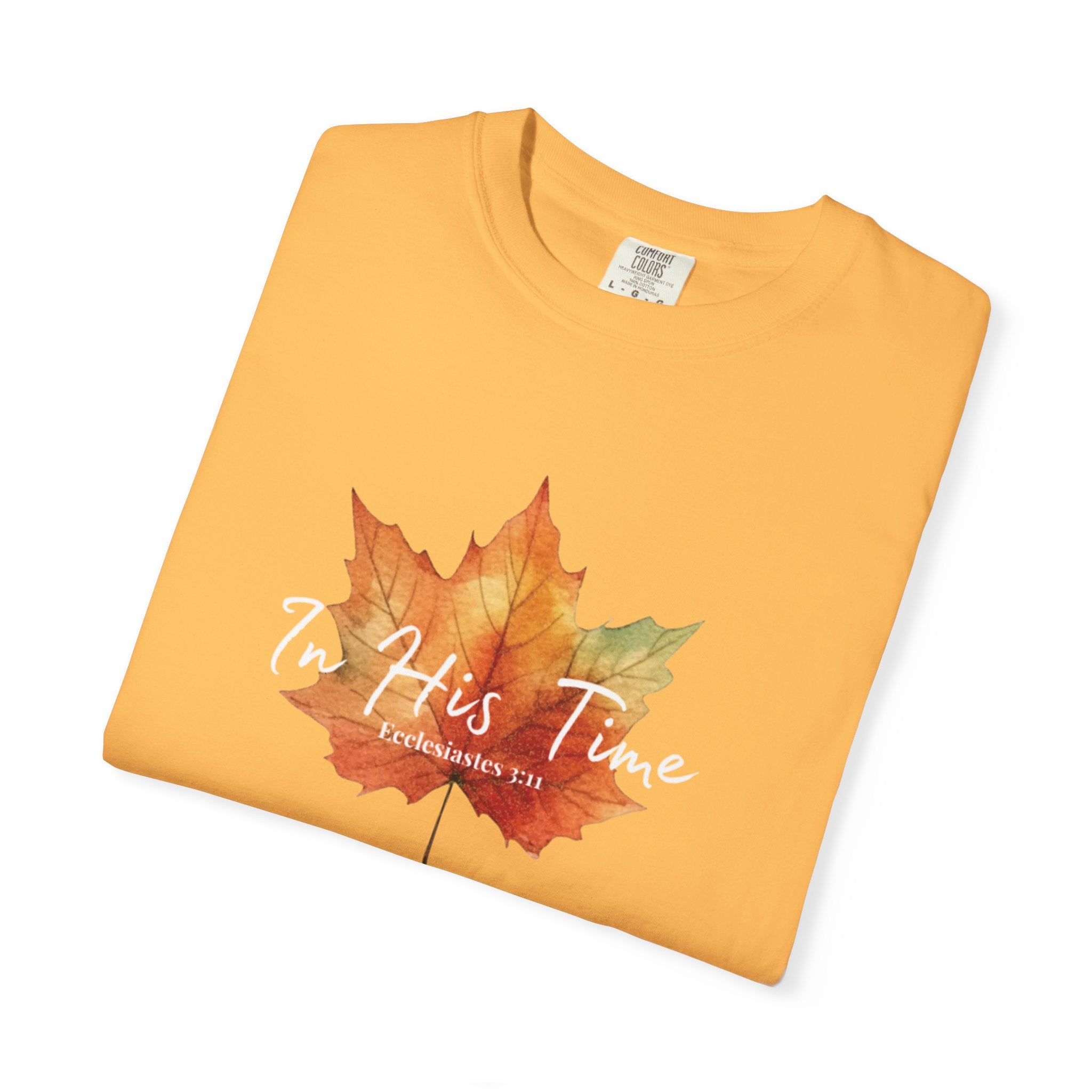 Eccl.3:11 Fall Leaf Unisex T-Shirt, Fall Fashion, Cozy Style, Gift for Nature Lovers, Seasonal Tee, Comfortable Wear