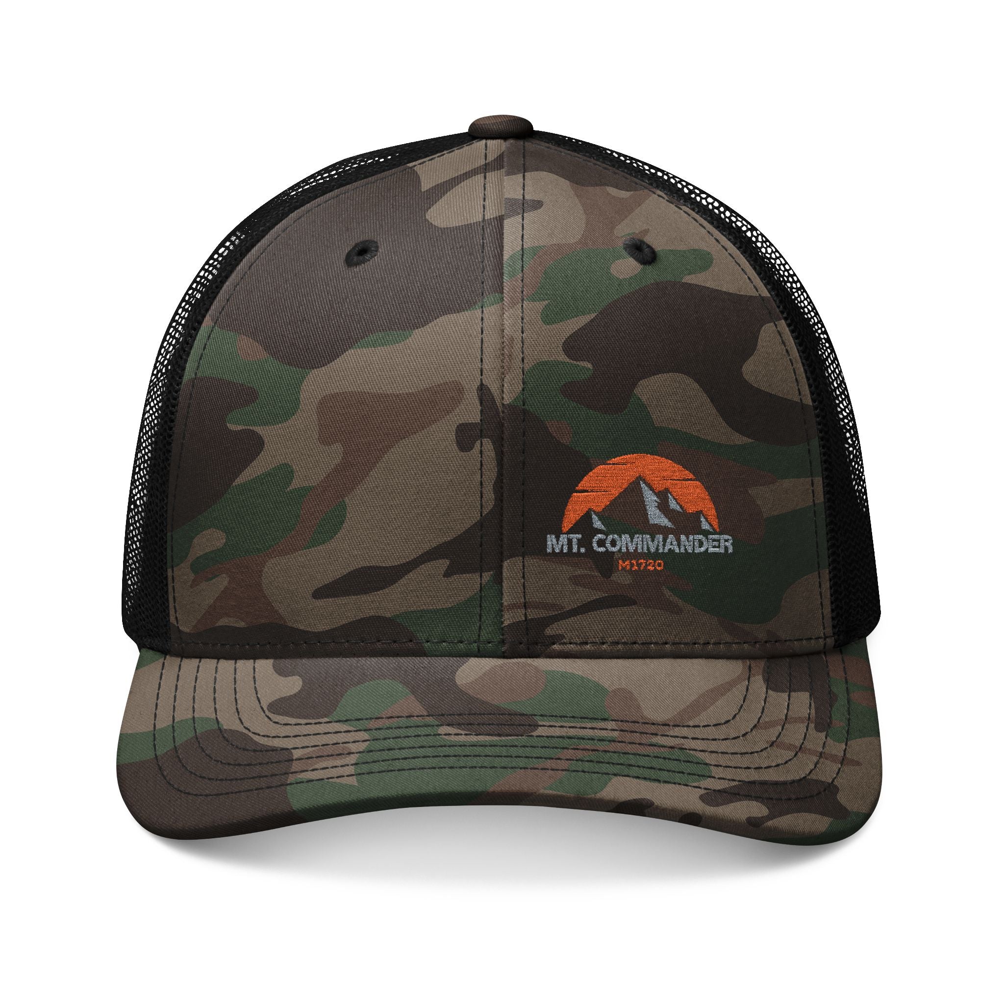 Camouflage Trucker Hat, Outdoor Hat, Military Influence, Gift for Him, Adventure Gear, Hiking Accessories