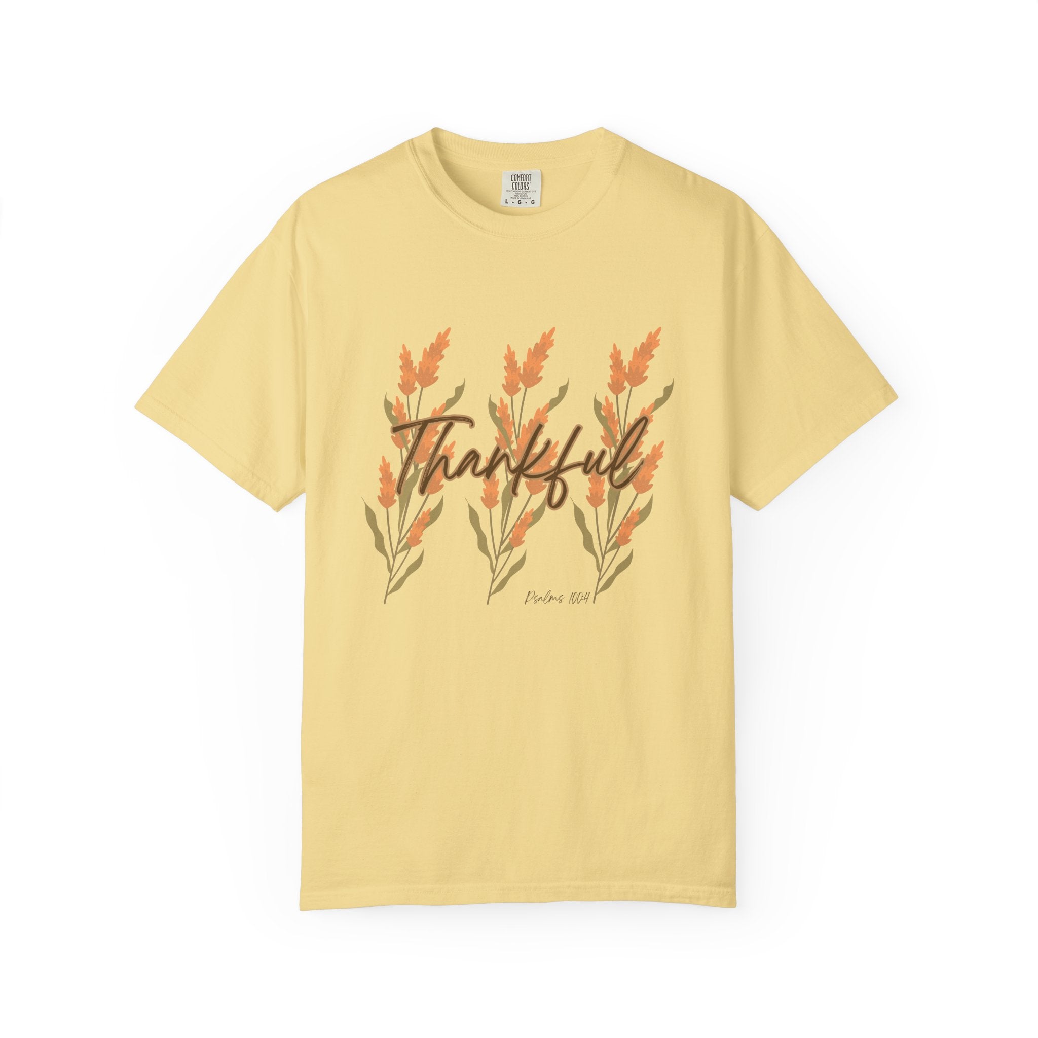 Thankful Fall T-Shirt, Unisex Garment-Dyed Tee, Gratitude Shirt, Fall Clothing, Nature Lover Gift
