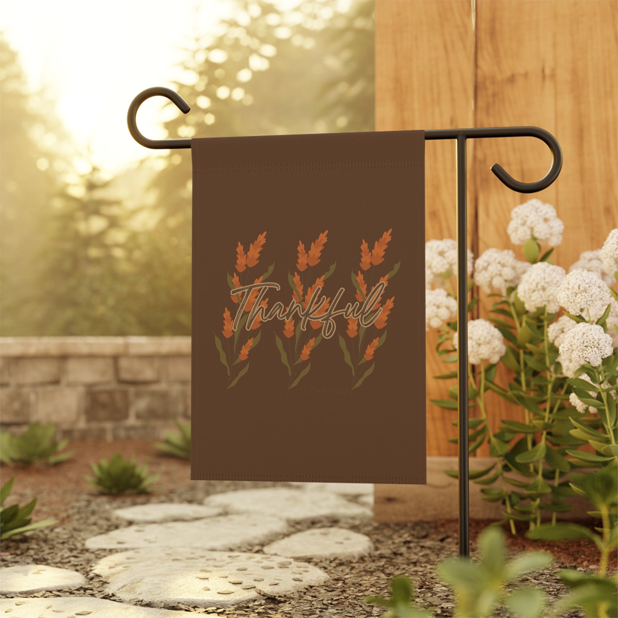 Thankful Garden Banner, Fall Decor, Outdoor Home Decoration, Harvest Season Welcome Sign, Thanksgiving Garden Flag, Rustic Style Decor