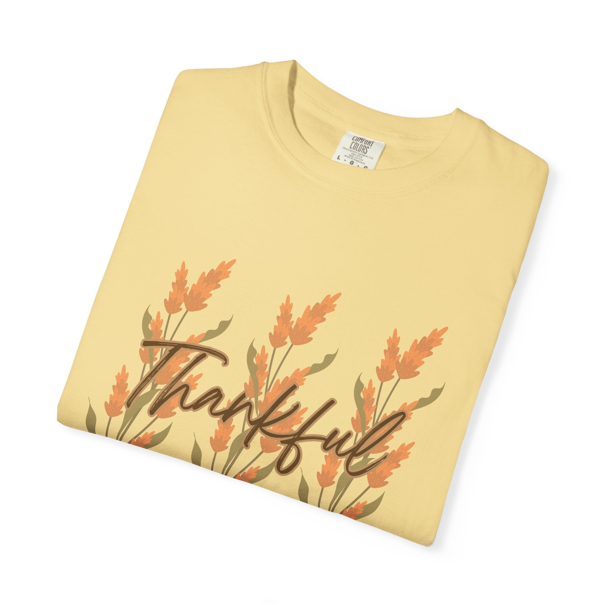 Thankful Fall T-Shirt, Unisex Garment-Dyed Tee, Gratitude Shirt, Fall Clothing, Nature Lover Gift