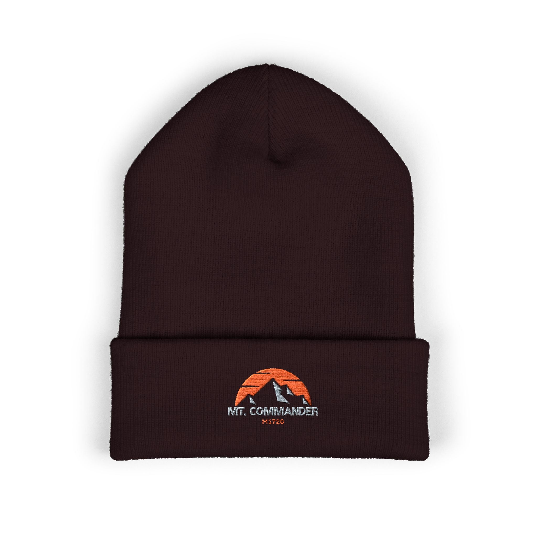 White Embroidered Beanie, Cozy Winter Hat for Outdoor Adventures, Perfect Gift for Him/Her, Skiing, Camping, Casual Wear