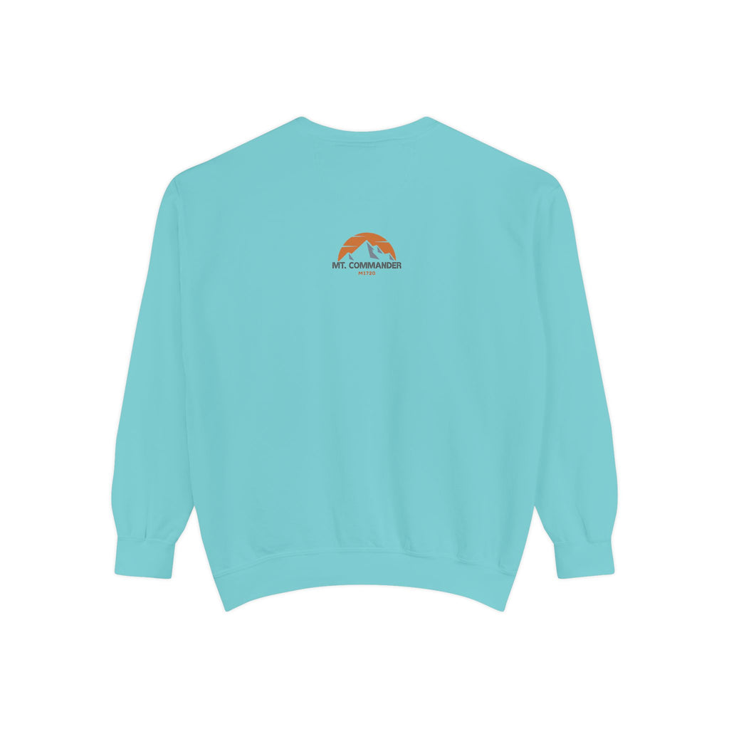 Women's Fall in love with Jesus Garment-Dyed Sweatshirt, Cozy Autumn Style, Seasonal Gift, Christian Sweatshirt, Thanksgiving Apparel, Pumpkin Design