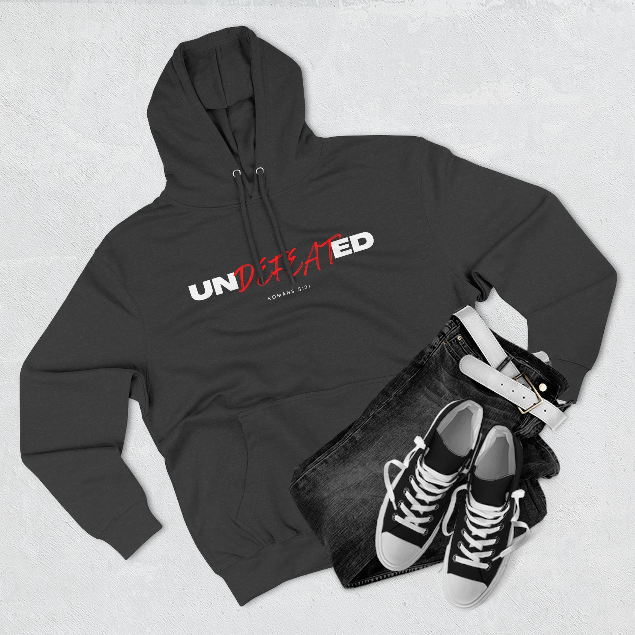 Undefeated Fleece Hoodie - Perfect for Outdoors, Cozy Vibe, Gift for Adventurers, Undisputed Style, Winter Essential