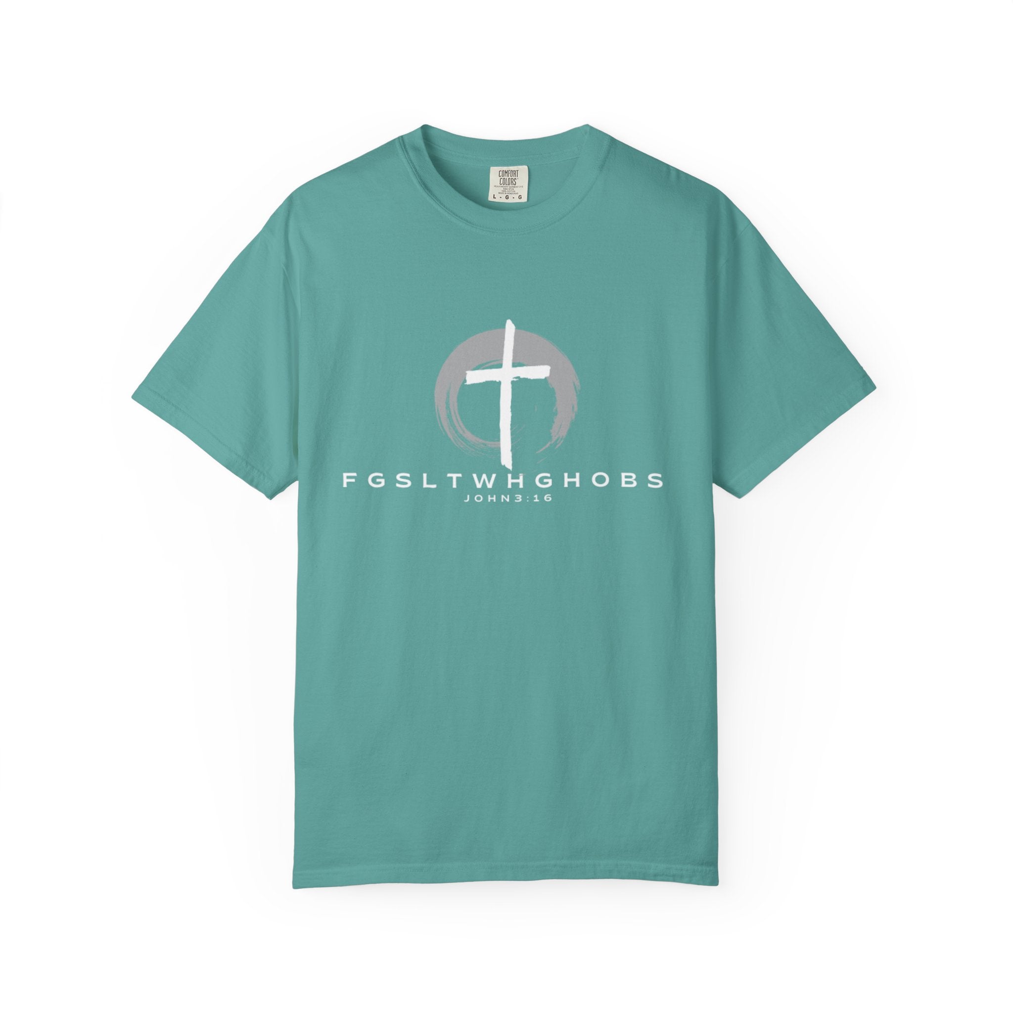 John 3:16 Garment-Dyed T-shirt, Inspirational Tee, Christian Apparel, Reclaimed Cotton Clothing, Everyday Wear, Unisex Fashion