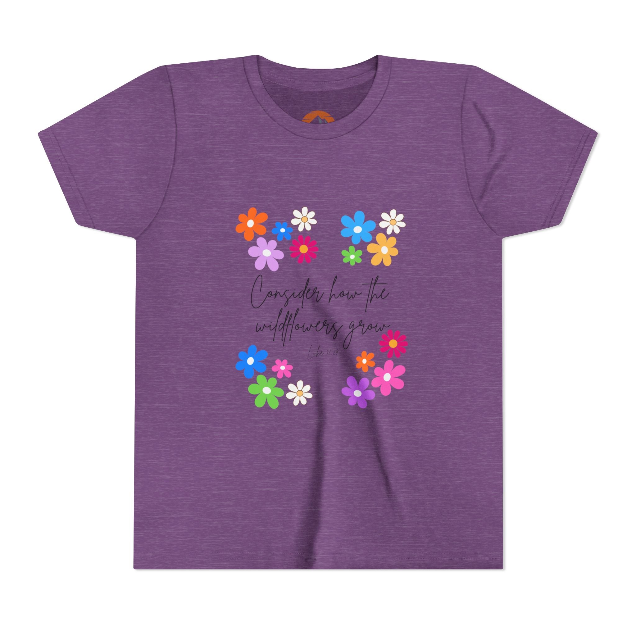 Colorful Floral Youth Tee - Inspire Kindness, Kids Fashion, Summer Outfits, Birthday Gift, Spring Wear
