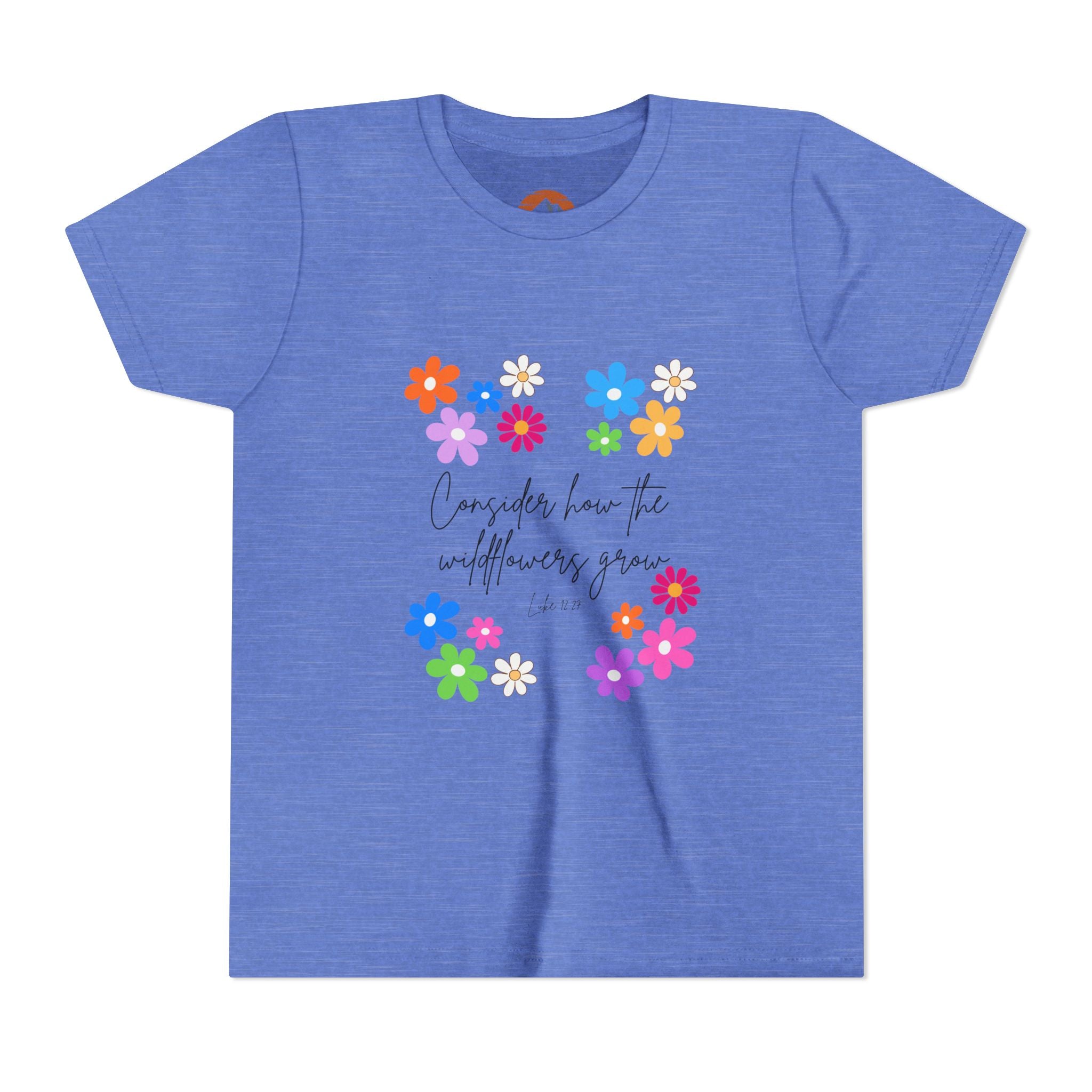 Colorful Floral Youth Tee - Inspire Kindness, Kids Fashion, Summer Outfits, Birthday Gift, Spring Wear
