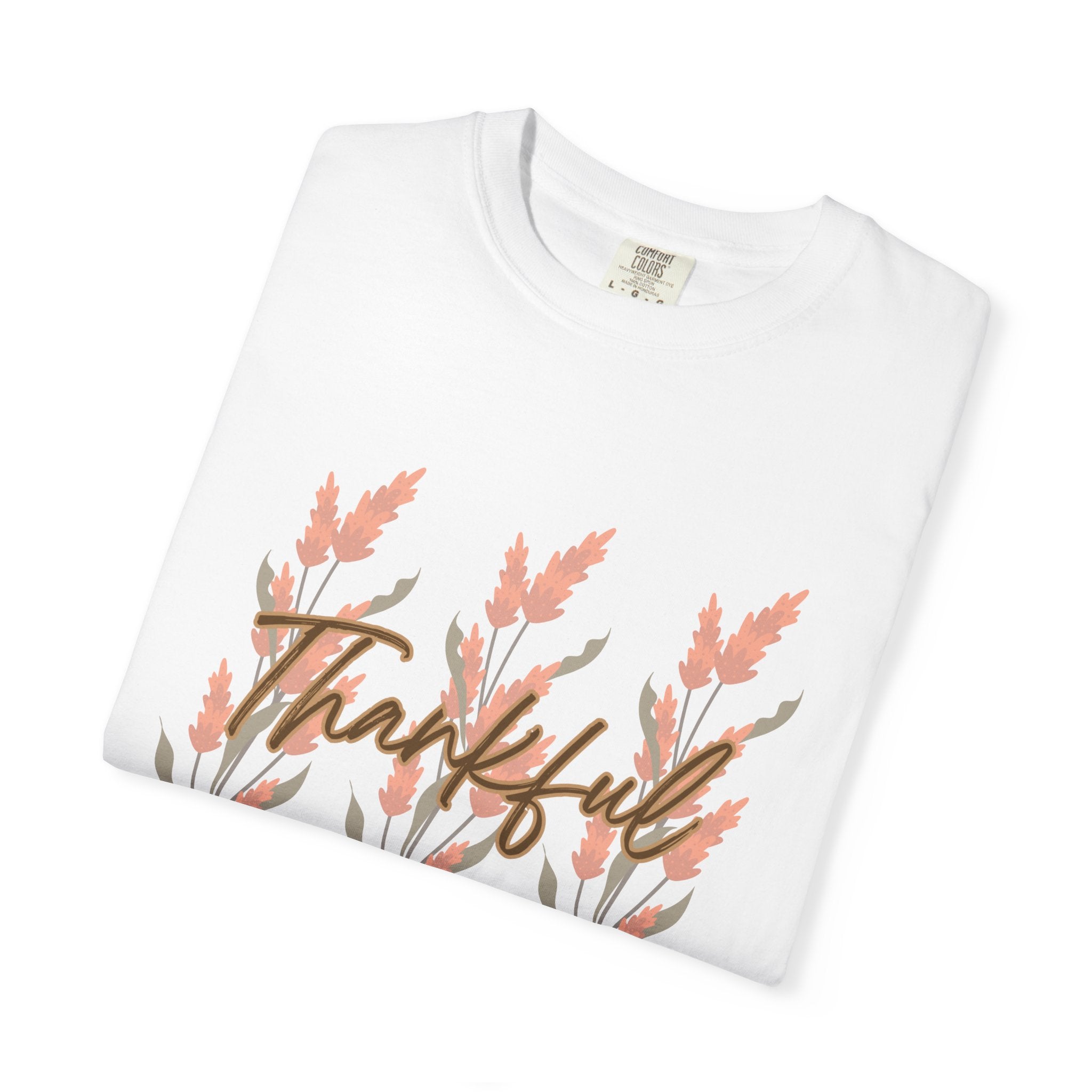 Thankful Fall T-Shirt, Unisex Garment-Dyed Tee, Gratitude Shirt, Fall Clothing, Nature Lover Gift
