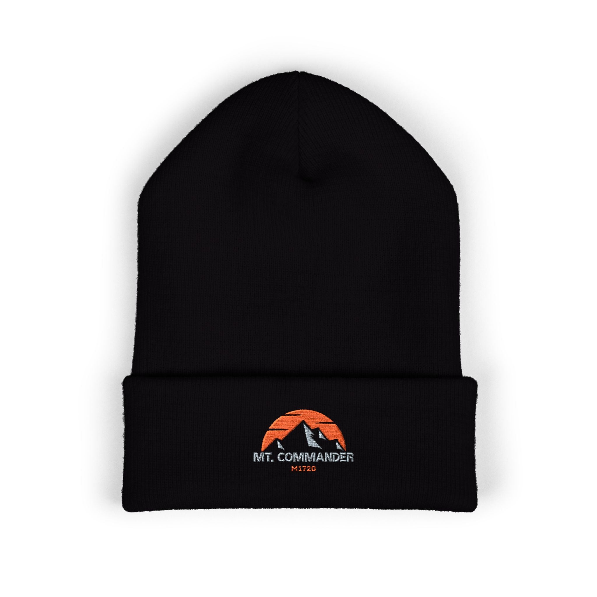 White Embroidered Beanie, Cozy Winter Hat for Outdoor Adventures, Perfect Gift for Him/Her, Skiing, Camping, Casual Wear