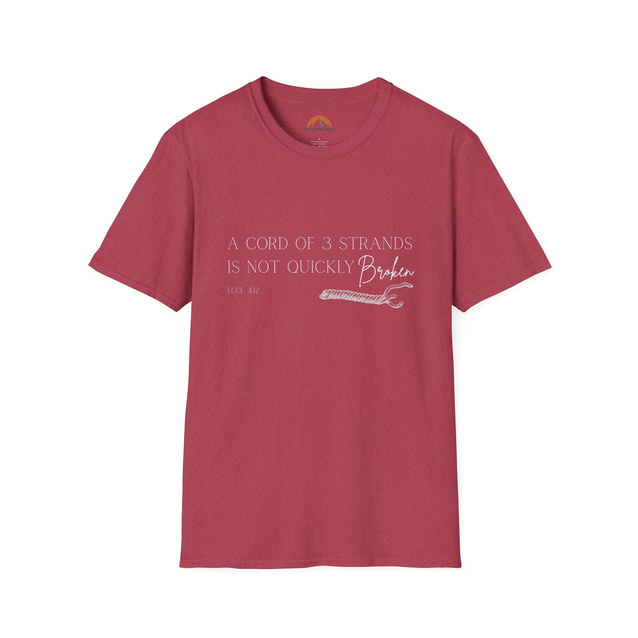 Eccl.4:12 T-Shirt: Casual Comfort for Everyday Adventures, Graphic Tee, Gift for Friends, Birthday Attire, Stylish Summer Wear