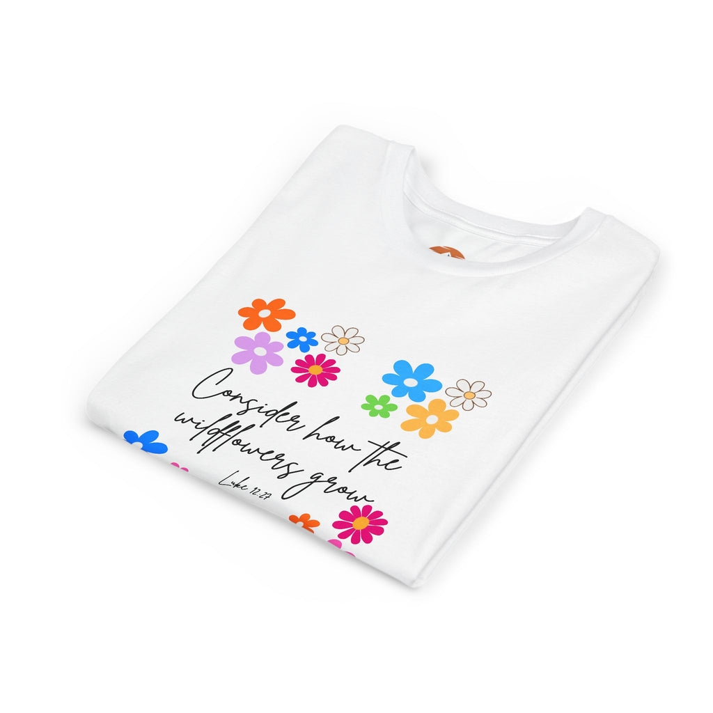 Colorful Floral Youth Tee - Inspire Kindness, Kids Fashion, Summer Outfits, Birthday Gift, Spring Wear