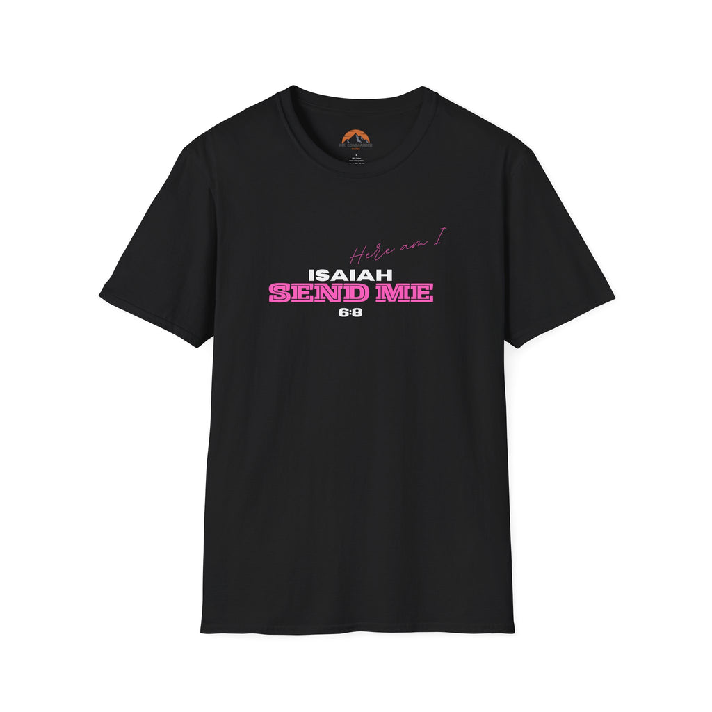 Isaiah 6:8 Send Me T-Shirt, Unisex Softstyle Tee for Everyday Wear, Gift for Friends, Casual Style, Spiritual Apparel