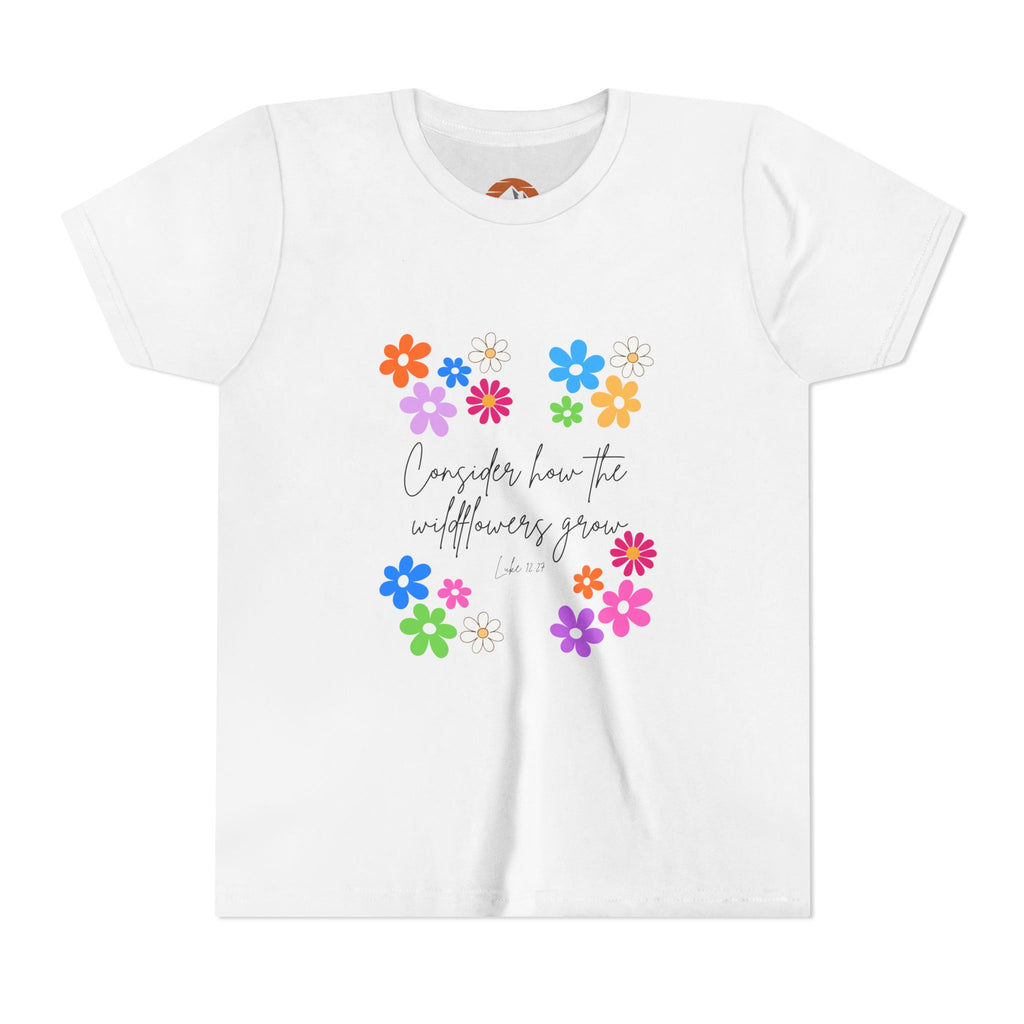 Colorful Floral Youth Tee - Inspire Kindness, Kids Fashion, Summer Outfits, Birthday Gift, Spring Wear