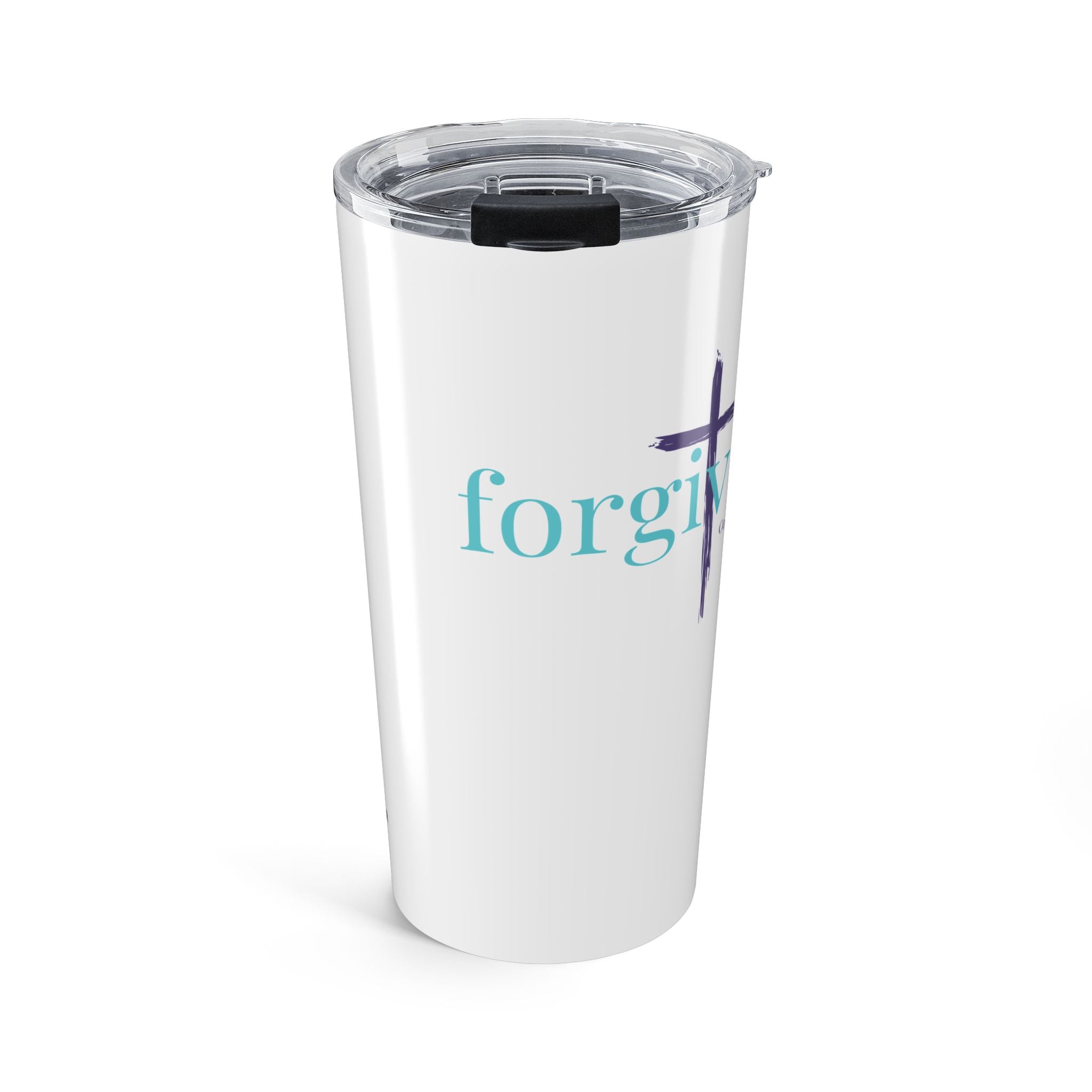 Forgiveness-Themed 20oz Tumbler, Inspirational Travel Mug, Spiritual Gift, Christian Coffee Cup, Positive Affirmation Drinkware