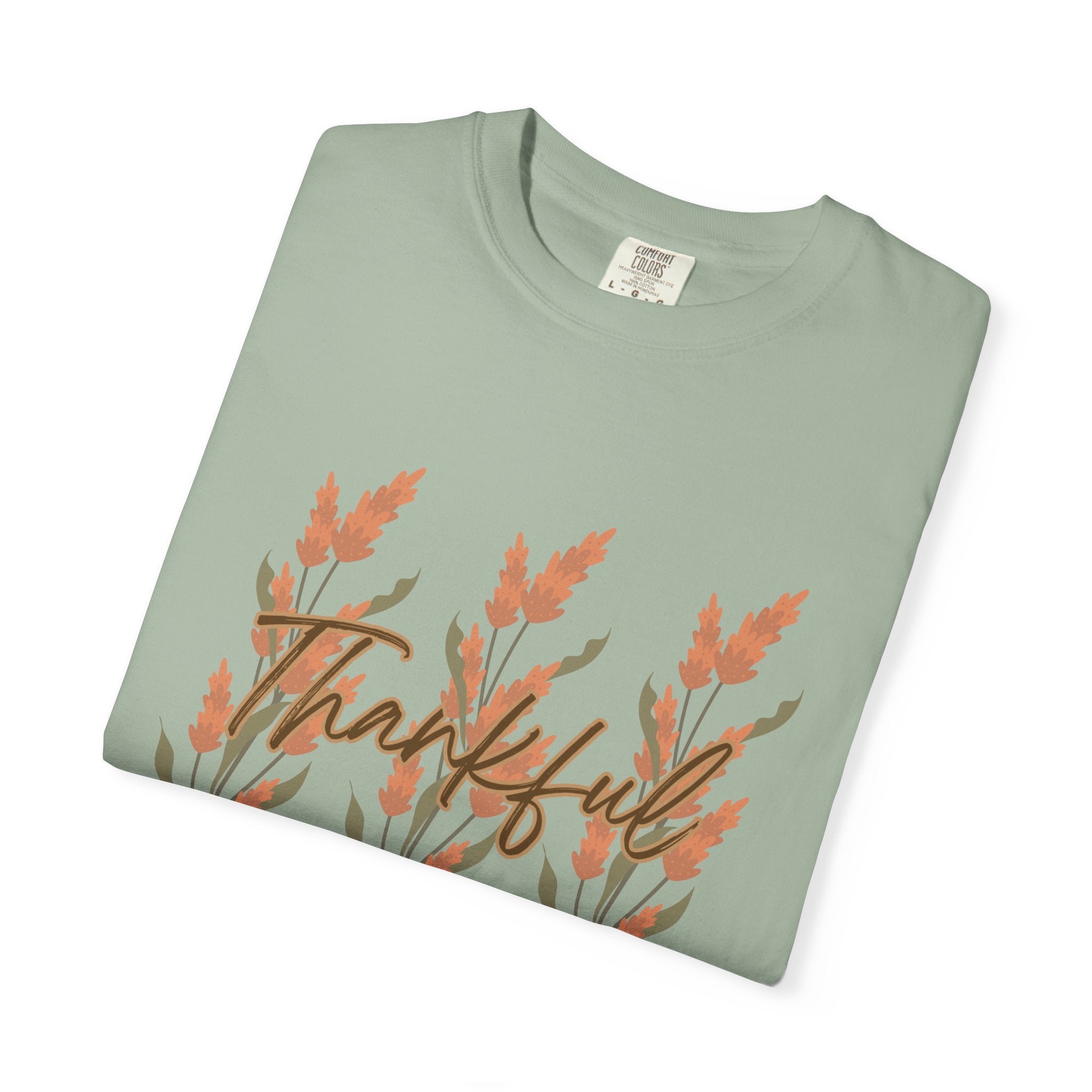 Thankful Fall T-Shirt, Unisex Garment-Dyed Tee, Gratitude Shirt, Fall Clothing, Nature Lover Gift