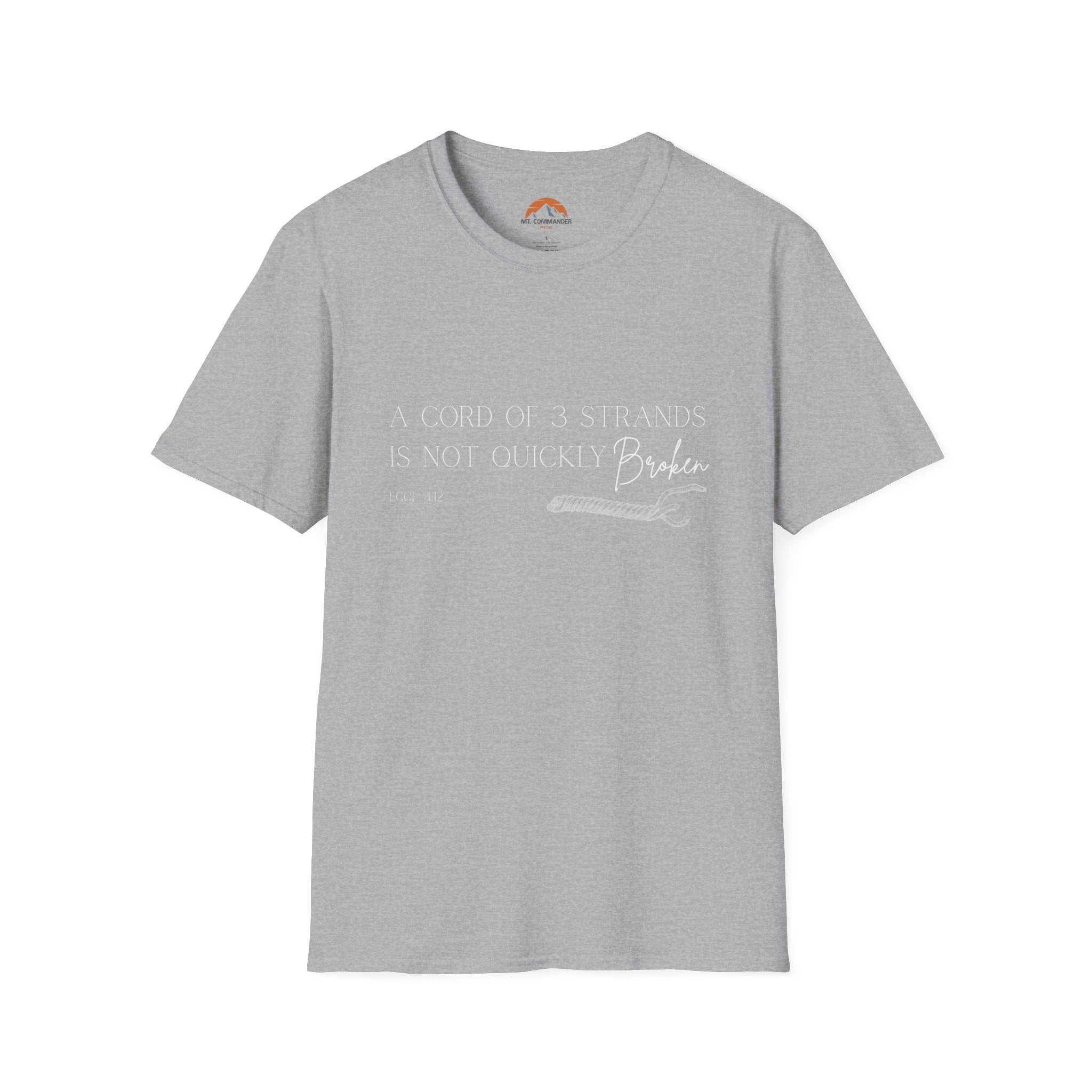 Eccl.4:12 T-Shirt: Casual Comfort for Everyday Adventures, Graphic Tee, Gift for Friends, Birthday Attire, Stylish Summer Wear