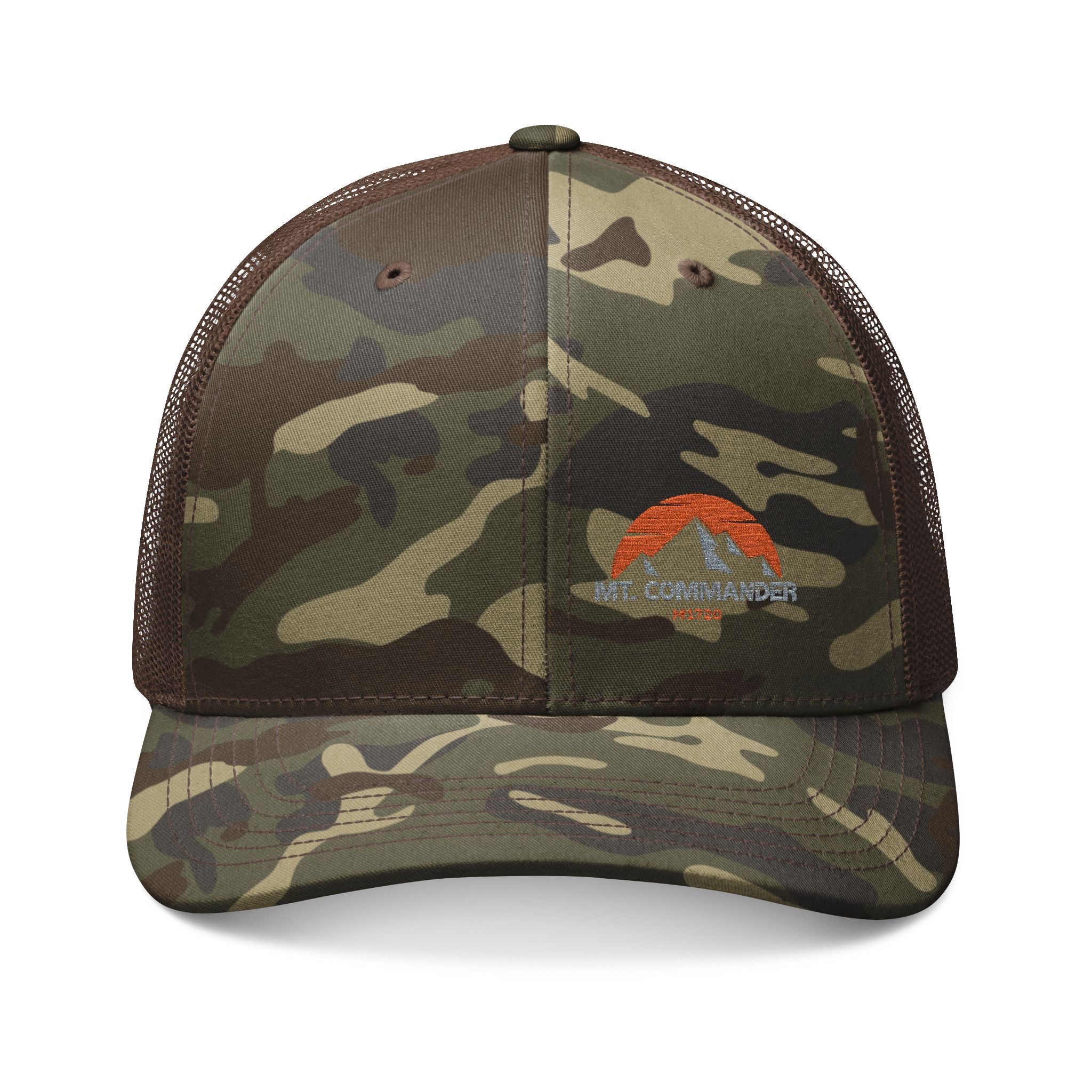 Camouflage Trucker Hat, Outdoor Hat, Military Influence, Gift for Him, Adventure Gear, Hiking Accessories