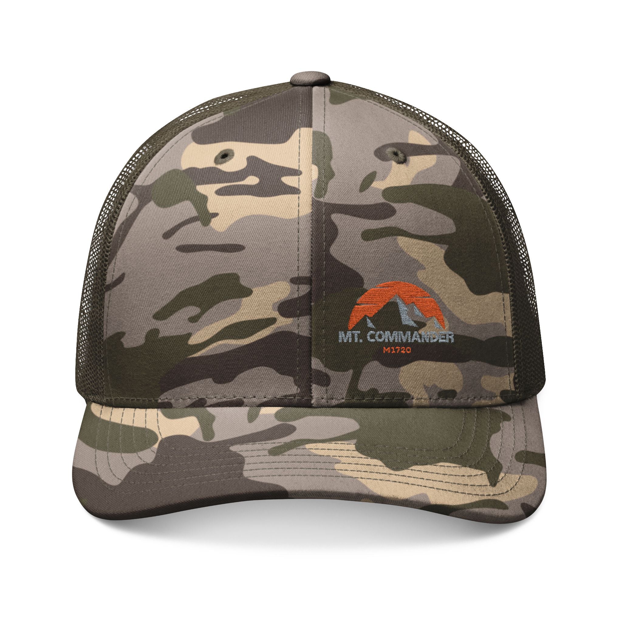 Camouflage Trucker Hat, Outdoor Hat, Military Influence, Gift for Him, Adventure Gear, Hiking Accessories