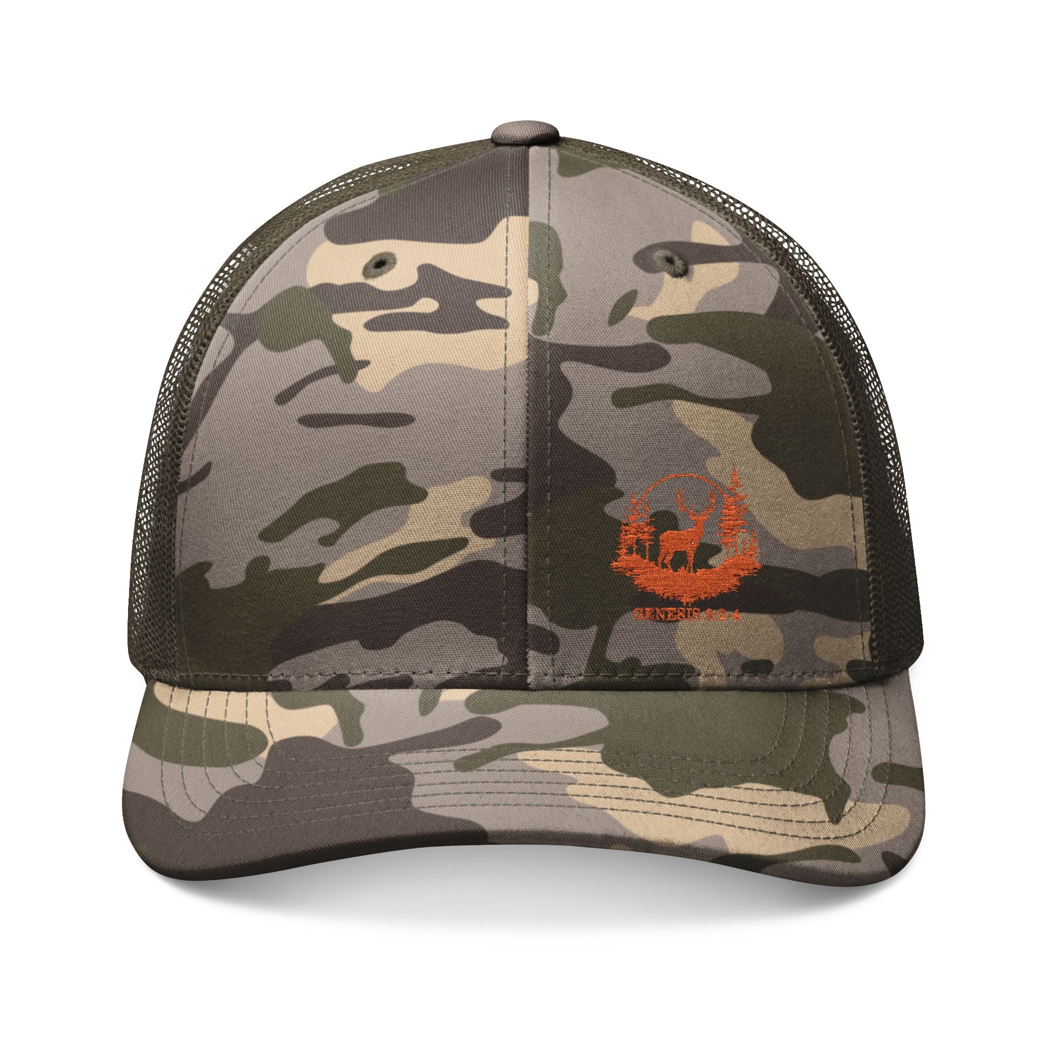 Stylish Camouflage Trucker Hat, Hunting Cap, Outdoor Gear, Casual Wear, Embroidered Hat, Unique Gift for Him