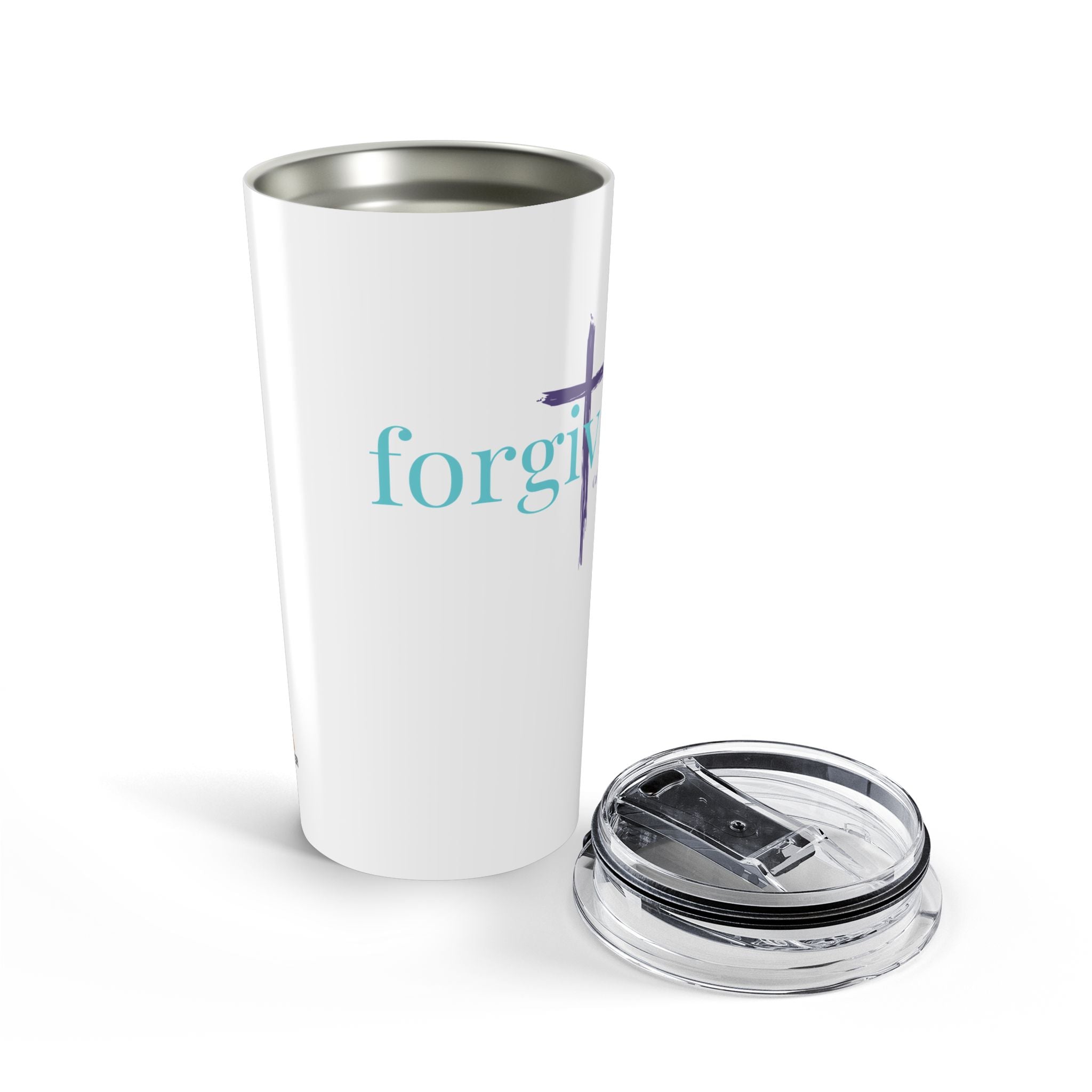Forgiveness-Themed 20oz Tumbler, Inspirational Travel Mug, Spiritual Gift, Christian Coffee Cup, Positive Affirmation Drinkware