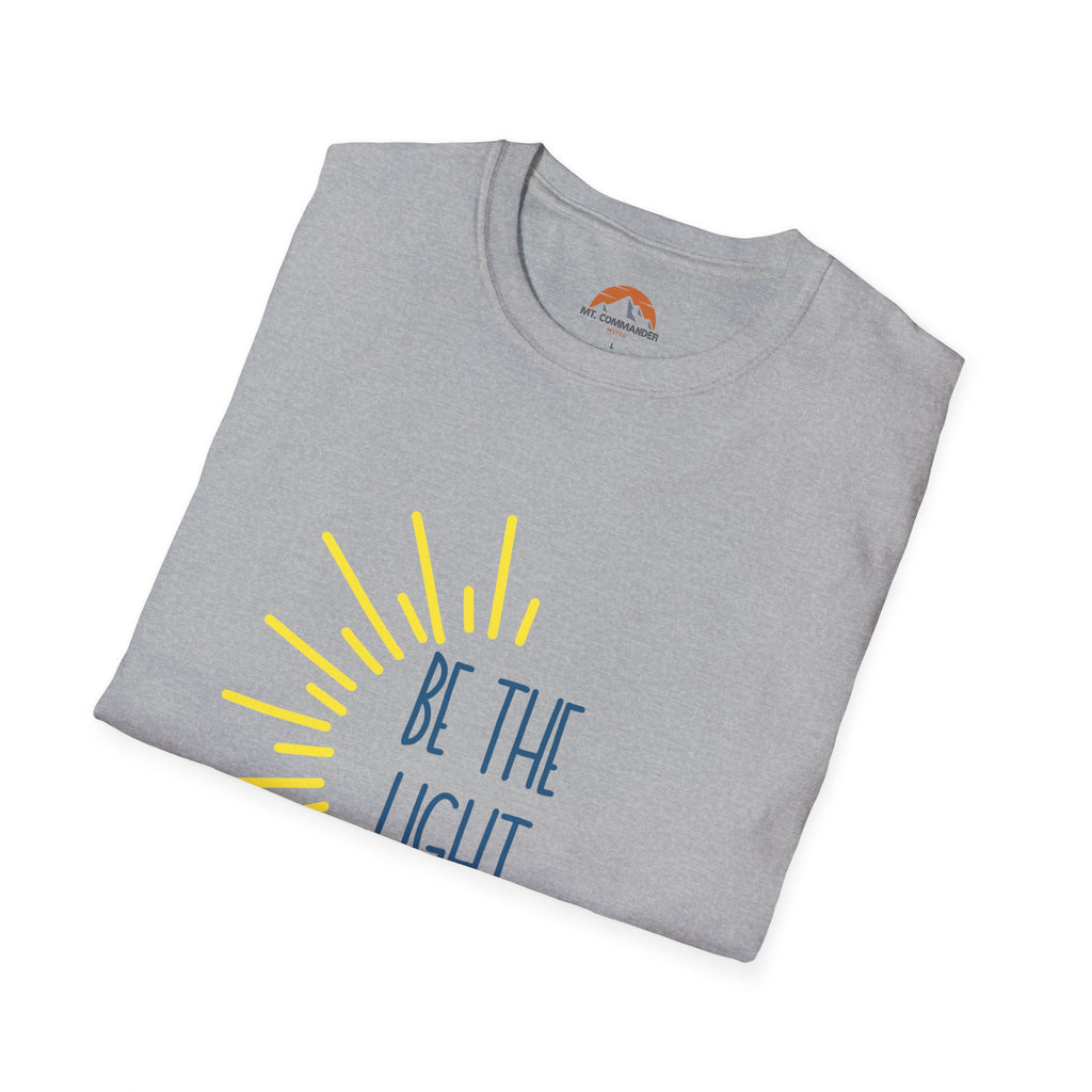 Be The Light T-Shirt for Everyday Wear, Faith-Based Apparel, Gift for Friends, Christian Message Tee, Positive Vibes Clothing, Summer Style