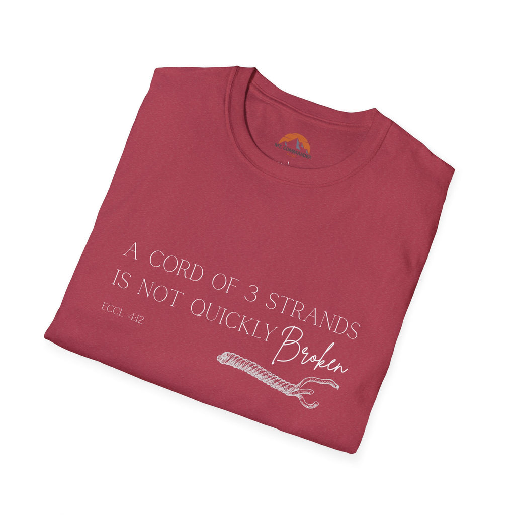 Eccl.4:12 T-Shirt: Casual Comfort for Everyday Adventures, Graphic Tee, Gift for Friends, Birthday Attire, Stylish Summer Wear