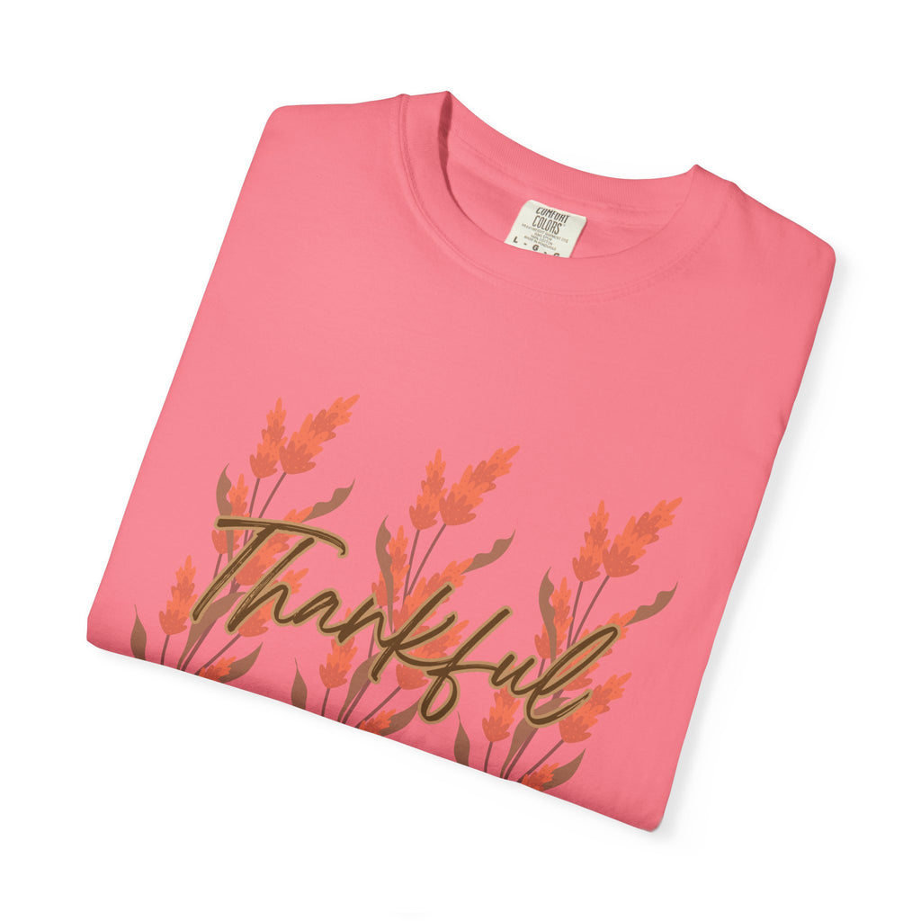 Thankful Fall T-Shirt, Unisex Garment-Dyed Tee, Gratitude Shirt, Fall Clothing, Nature Lover Gift