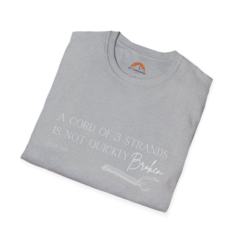 Eccl.4:12 T-Shirt: Casual Comfort for Everyday Adventures, Graphic Tee, Gift for Friends, Birthday Attire, Stylish Summer Wear