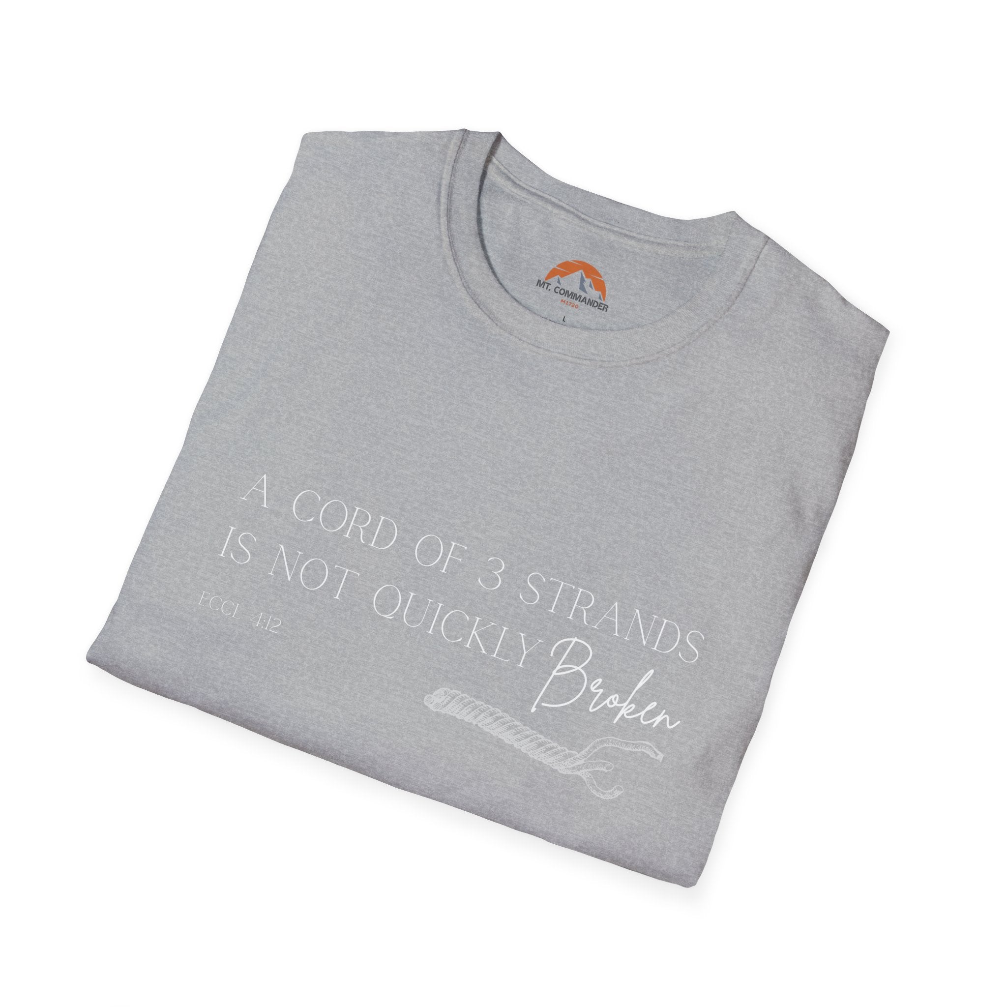 Eccl.4:12 T-Shirt: Casual Comfort for Everyday Adventures, Graphic Tee, Gift for Friends, Birthday Attire, Stylish Summer Wear