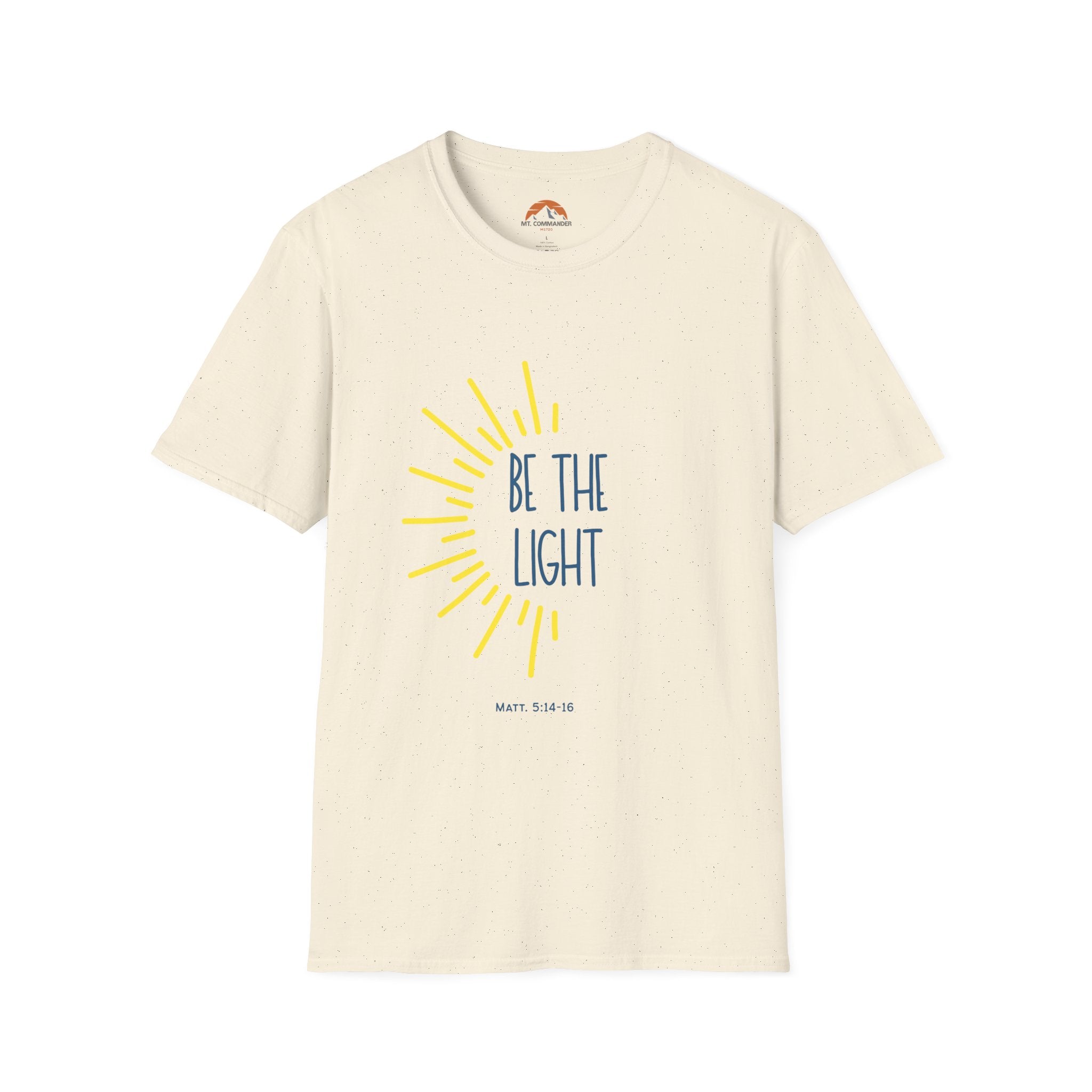 Be The Light T-Shirt for Everyday Wear, Faith-Based Apparel, Gift for Friends, Christian Message Tee, Positive Vibes Clothing, Summer Style