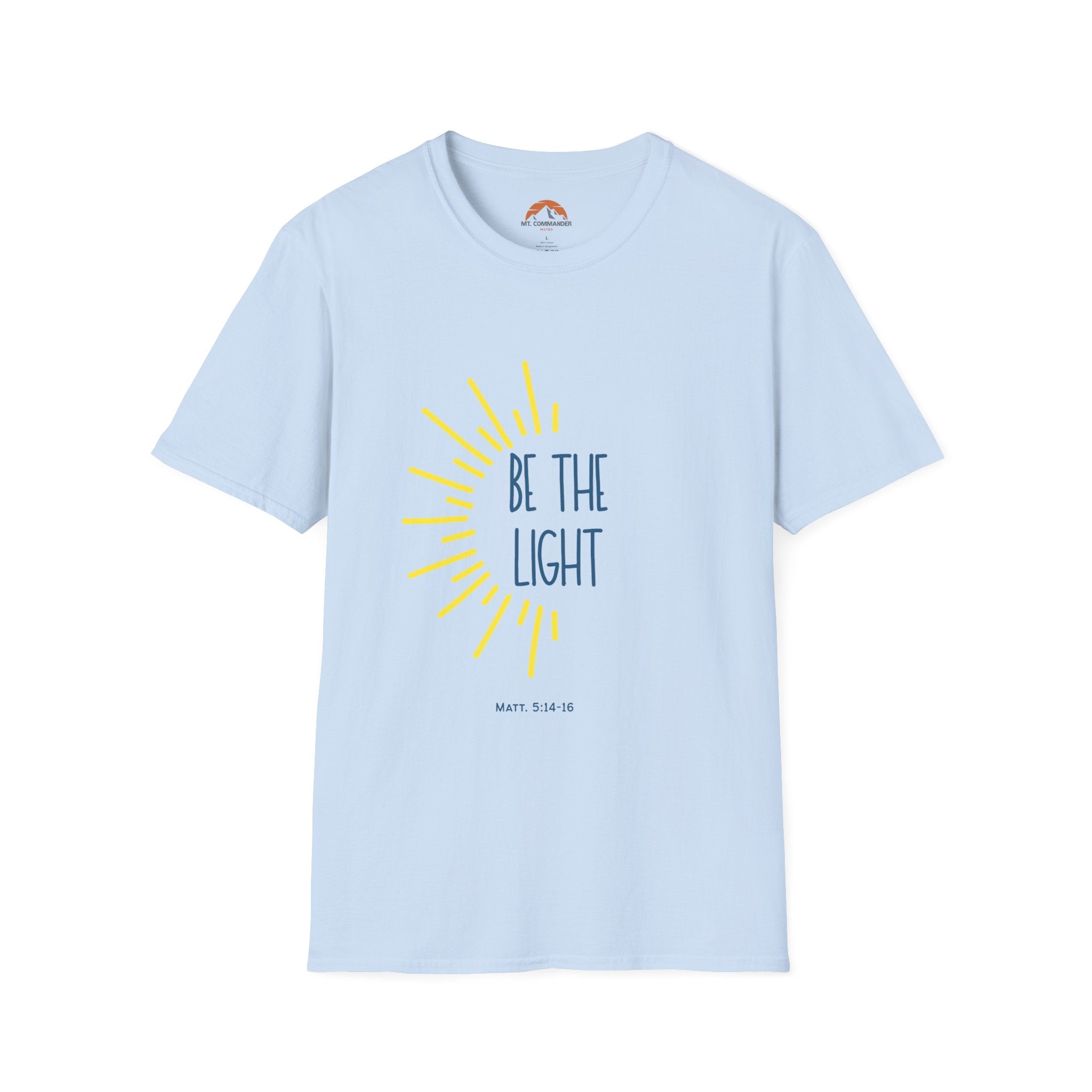 Be The Light T-Shirt for Everyday Wear, Faith-Based Apparel, Gift for Friends, Christian Message Tee, Positive Vibes Clothing, Summer Style