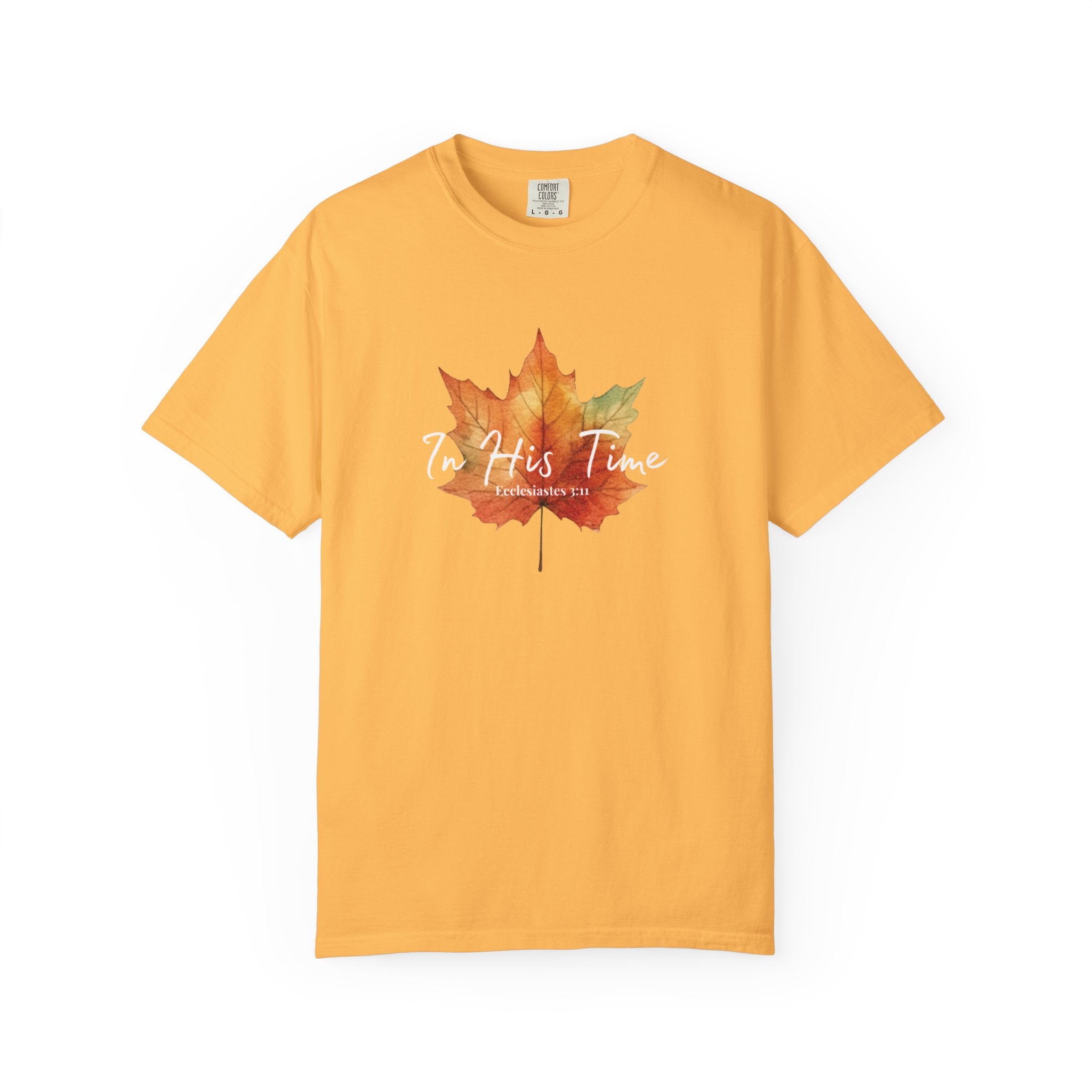 Eccl.3:11 Fall Leaf Unisex T-Shirt, Fall Fashion, Cozy Style, Gift for Nature Lovers, Seasonal Tee, Comfortable Wear