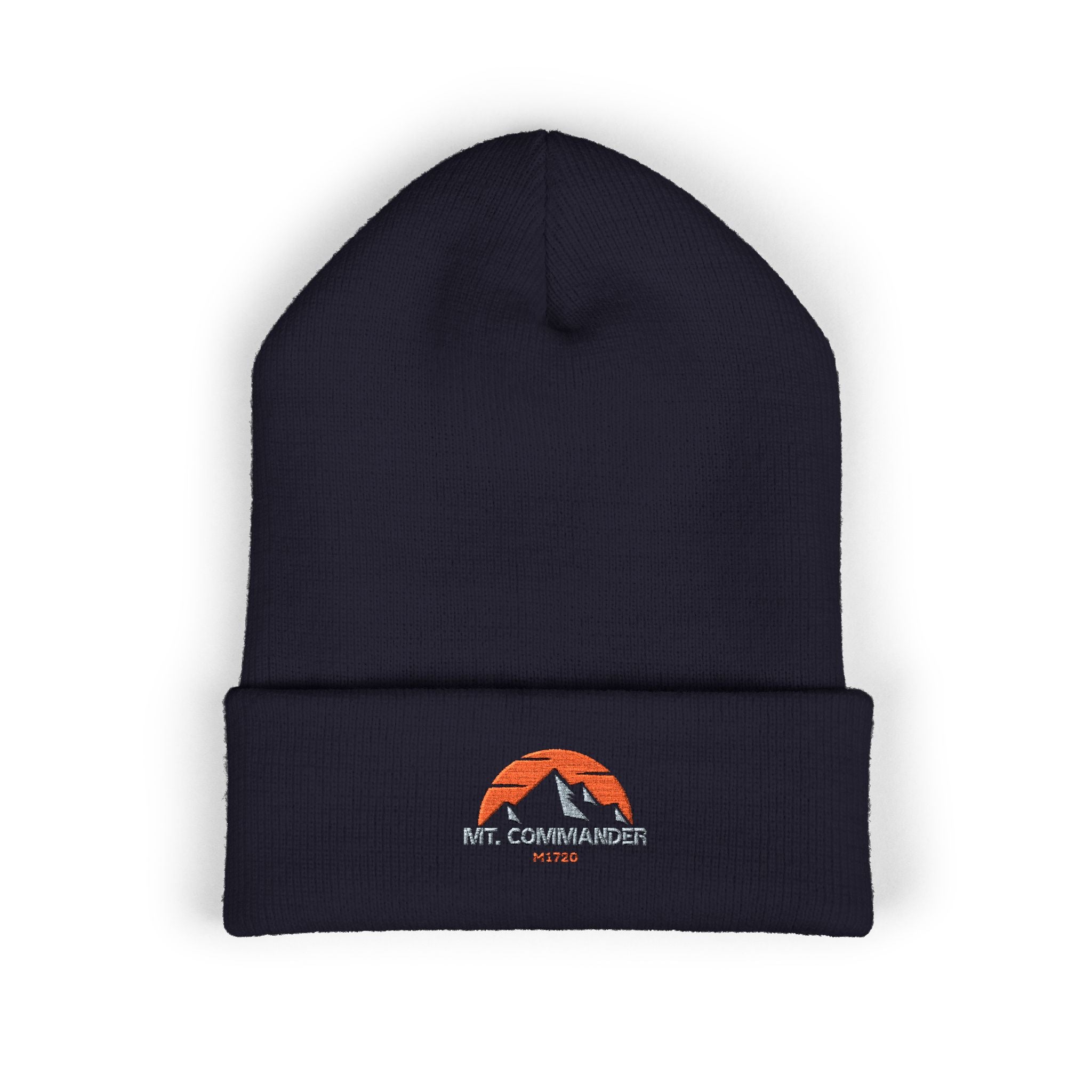 White Embroidered Beanie, Cozy Winter Hat for Outdoor Adventures, Perfect Gift for Him/Her, Skiing, Camping, Casual Wear