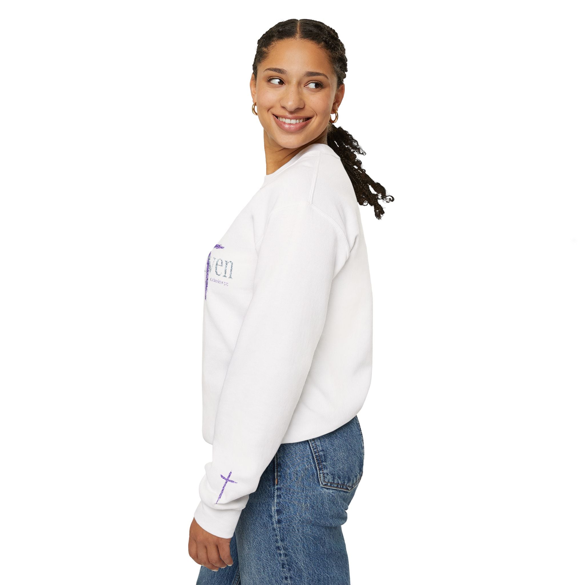 Faith-Inspired Crewneck Sweatshirt, Cozy Christian Top, Inspirational Gift, Unisex Sweatshirt for All Occasions, Religious Apparel