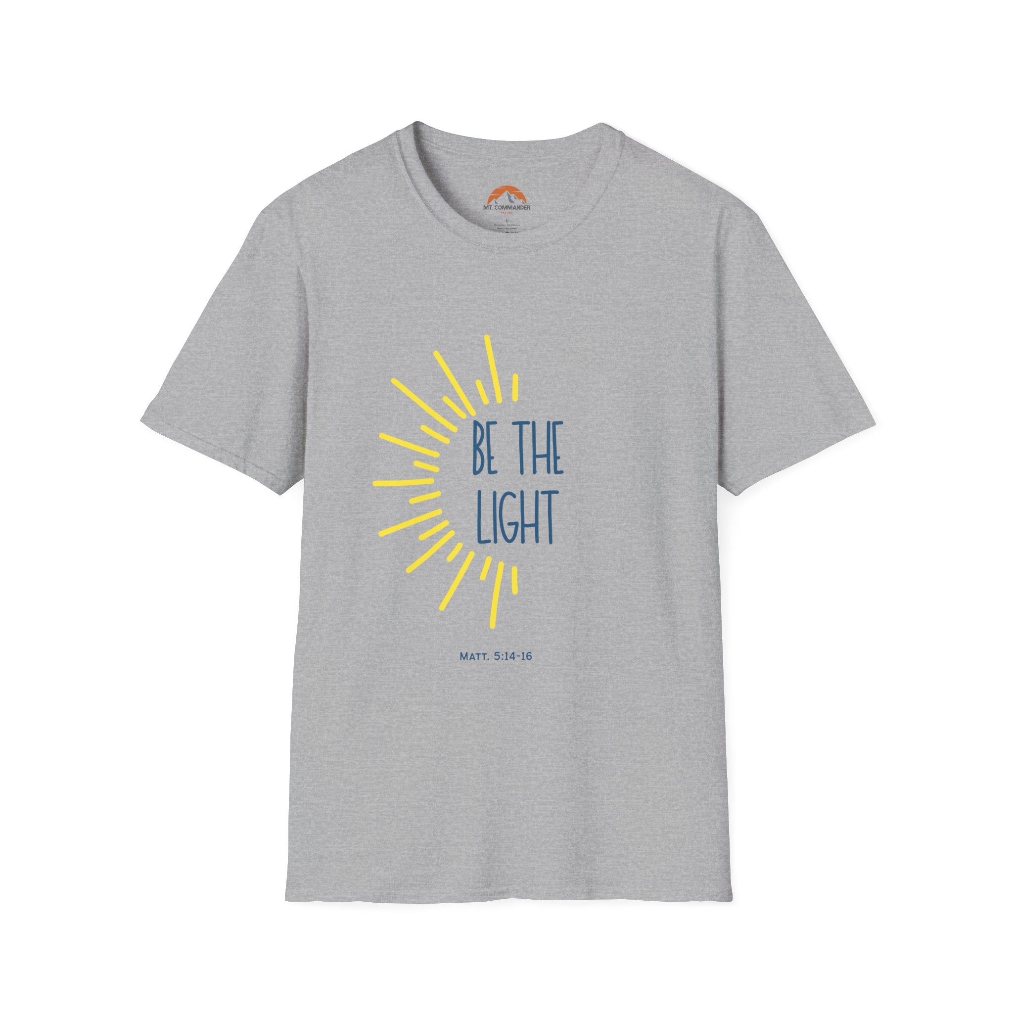 Be The Light T-Shirt for Everyday Wear, Faith-Based Apparel, Gift for Friends, Christian Message Tee, Positive Vibes Clothing, Summer Style
