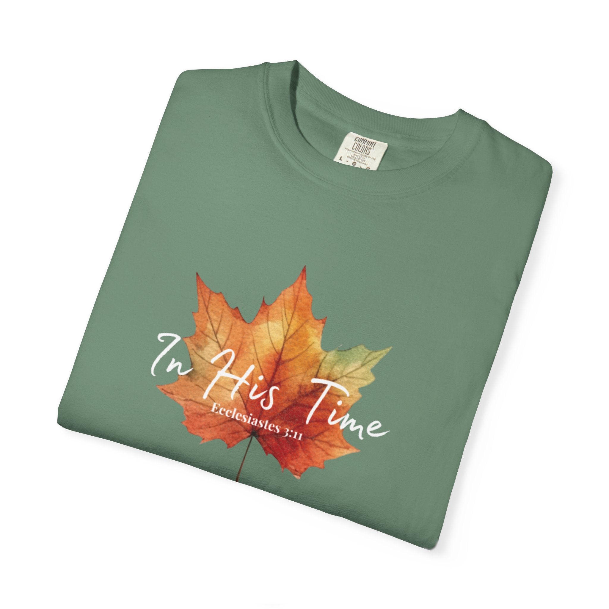 Eccl.3:11 Fall Leaf Unisex T-Shirt, Fall Fashion, Cozy Style, Gift for Nature Lovers, Seasonal Tee, Comfortable Wear