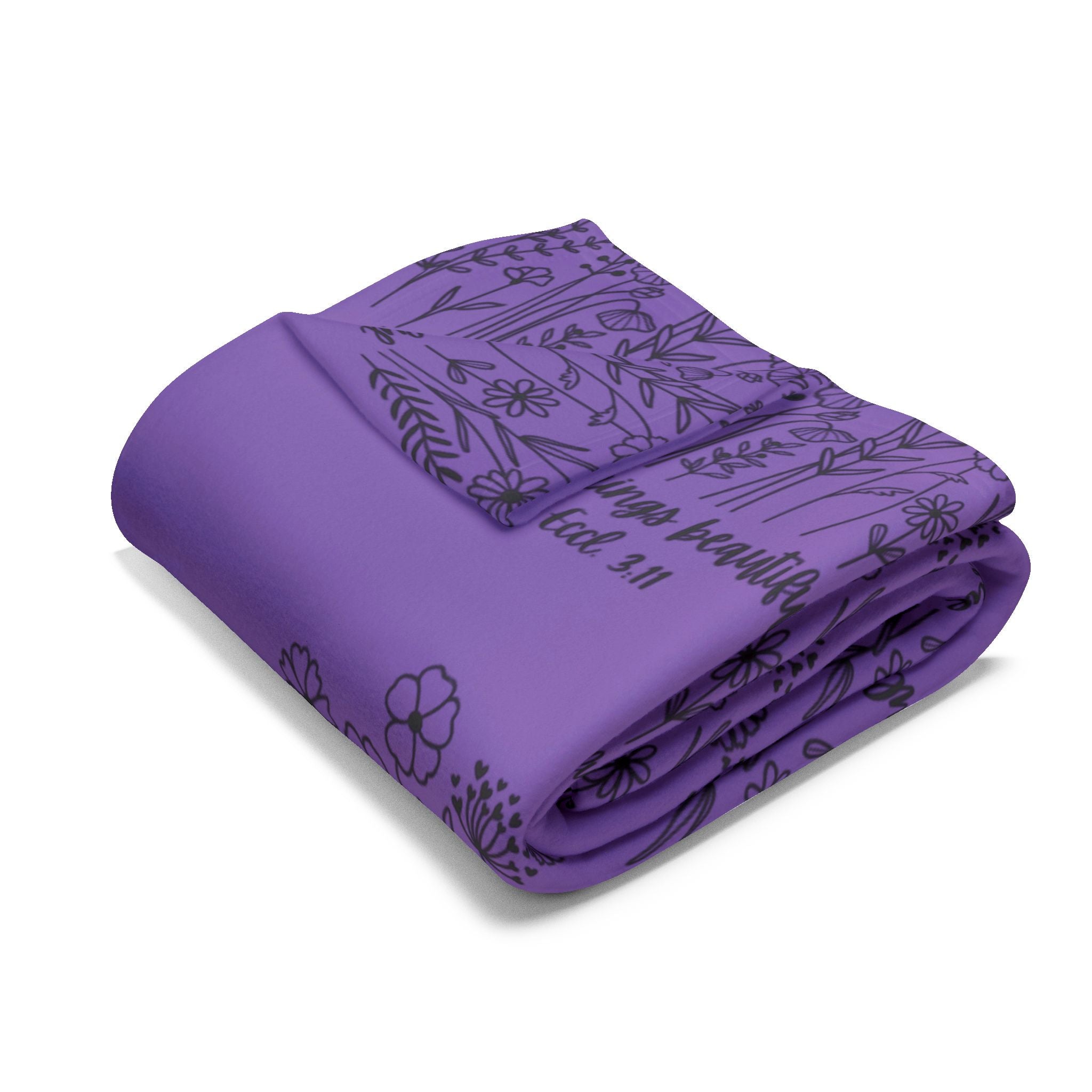 Cozy Floral Arctic Fleece Blanket | Warm Soft Throw for Home, Perfect Gift, Bedroom Decor, Cozy Up, All Seasons
