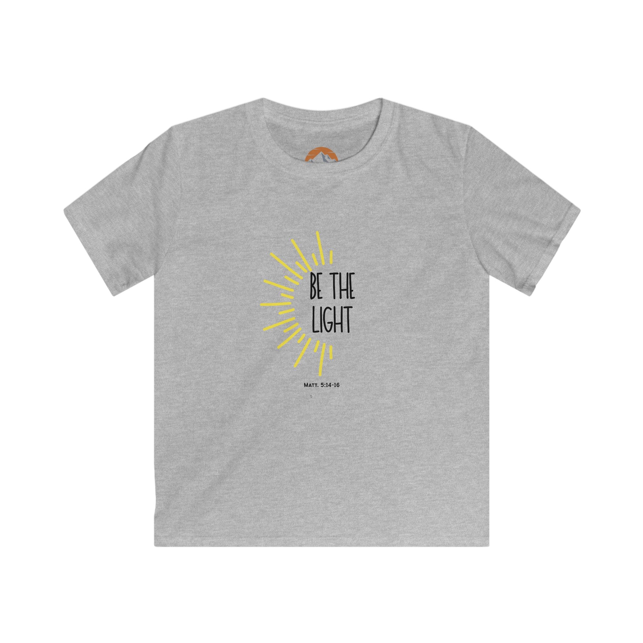 Kids,  Matt. 5:14-16, T-Shirt - Be The Light, Positive Vibes, Birthday Gift, Summer Wear, Inspirational Kids Apparel