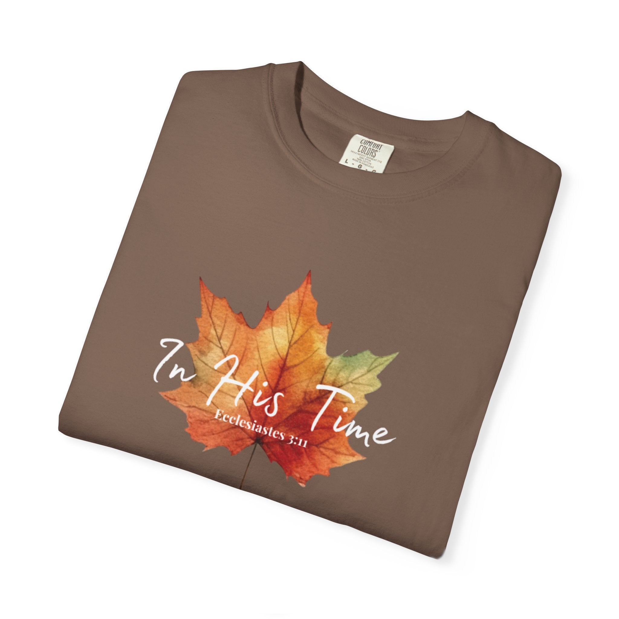 Eccl.3:11 Fall Leaf Unisex T-Shirt, Fall Fashion, Cozy Style, Gift for Nature Lovers, Seasonal Tee, Comfortable Wear