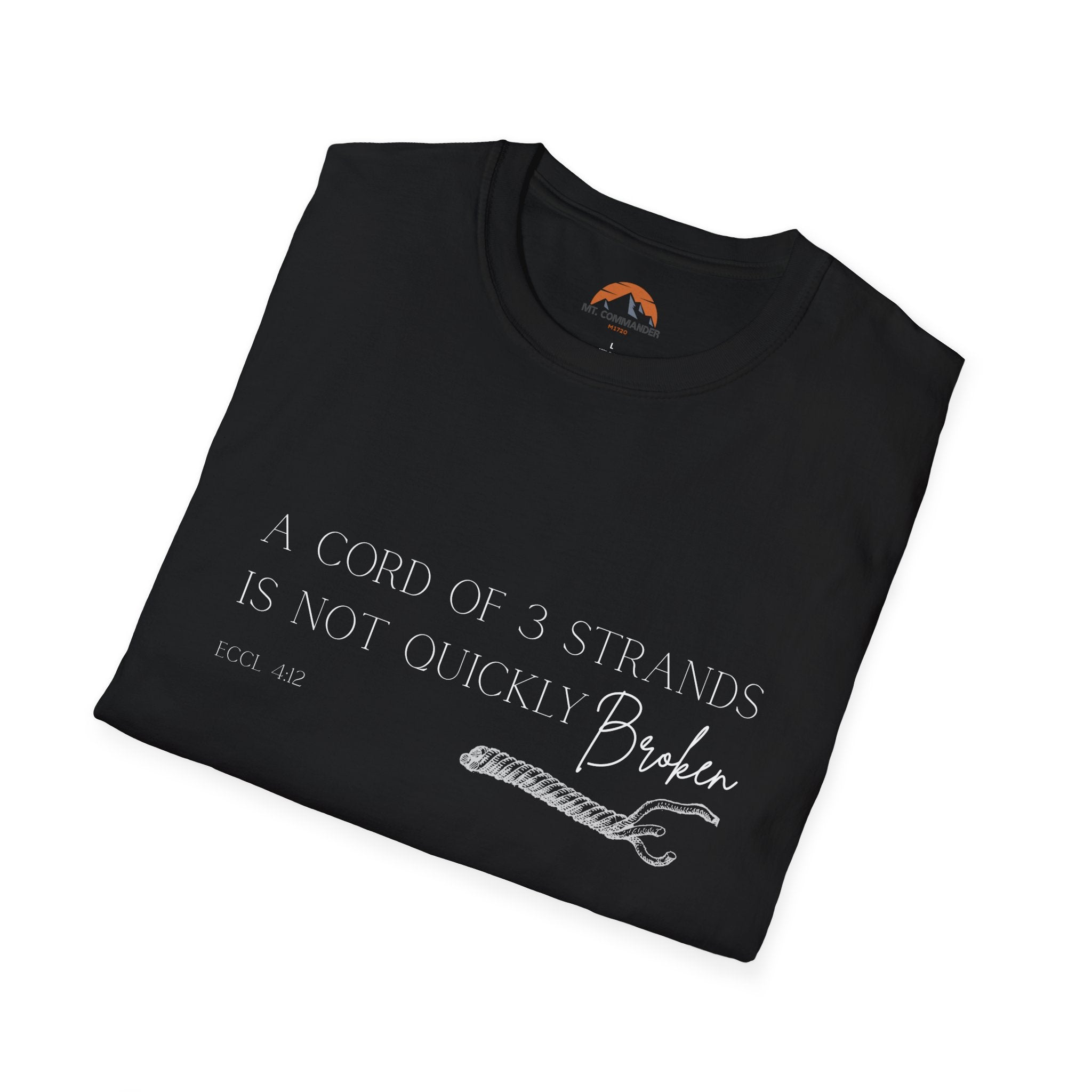 Eccl.4:12 T-Shirt: Casual Comfort for Everyday Adventures, Graphic Tee, Gift for Friends, Birthday Attire, Stylish Summer Wear