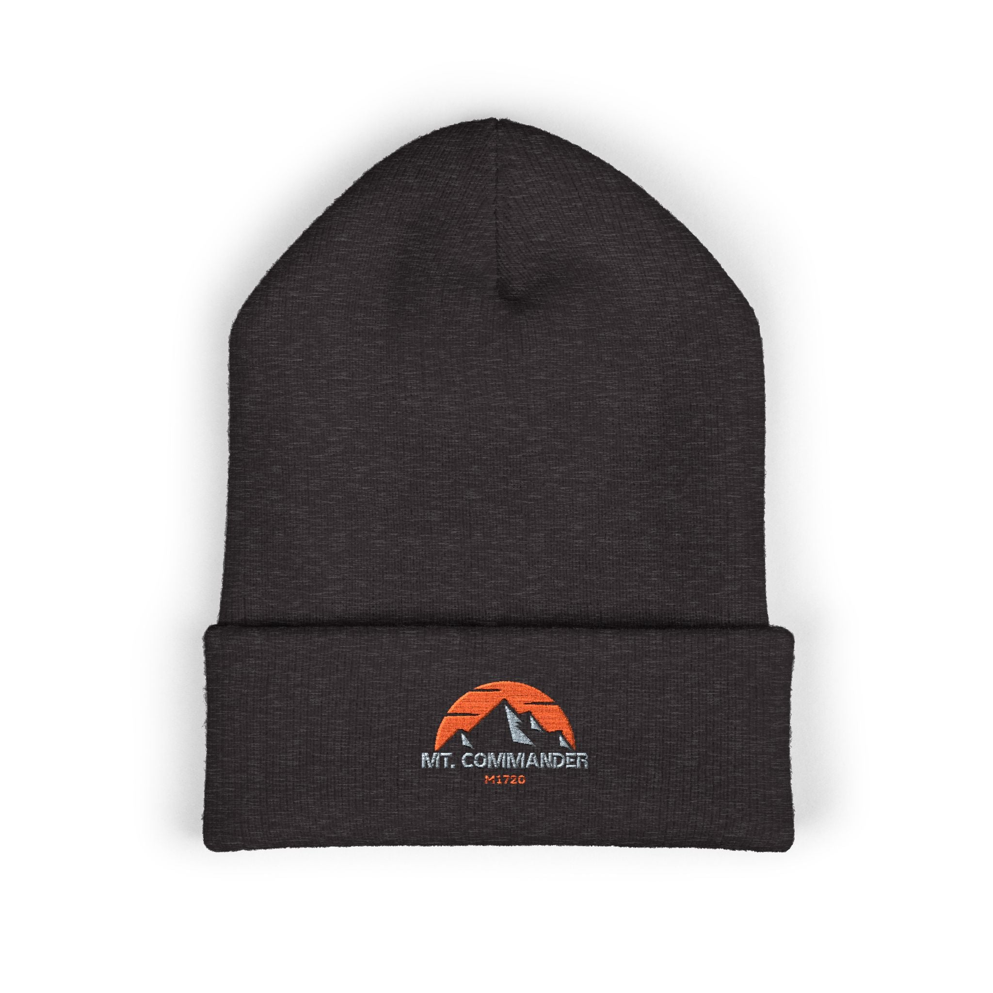 White Embroidered Beanie, Cozy Winter Hat for Outdoor Adventures, Perfect Gift for Him/Her, Skiing, Camping, Casual Wear