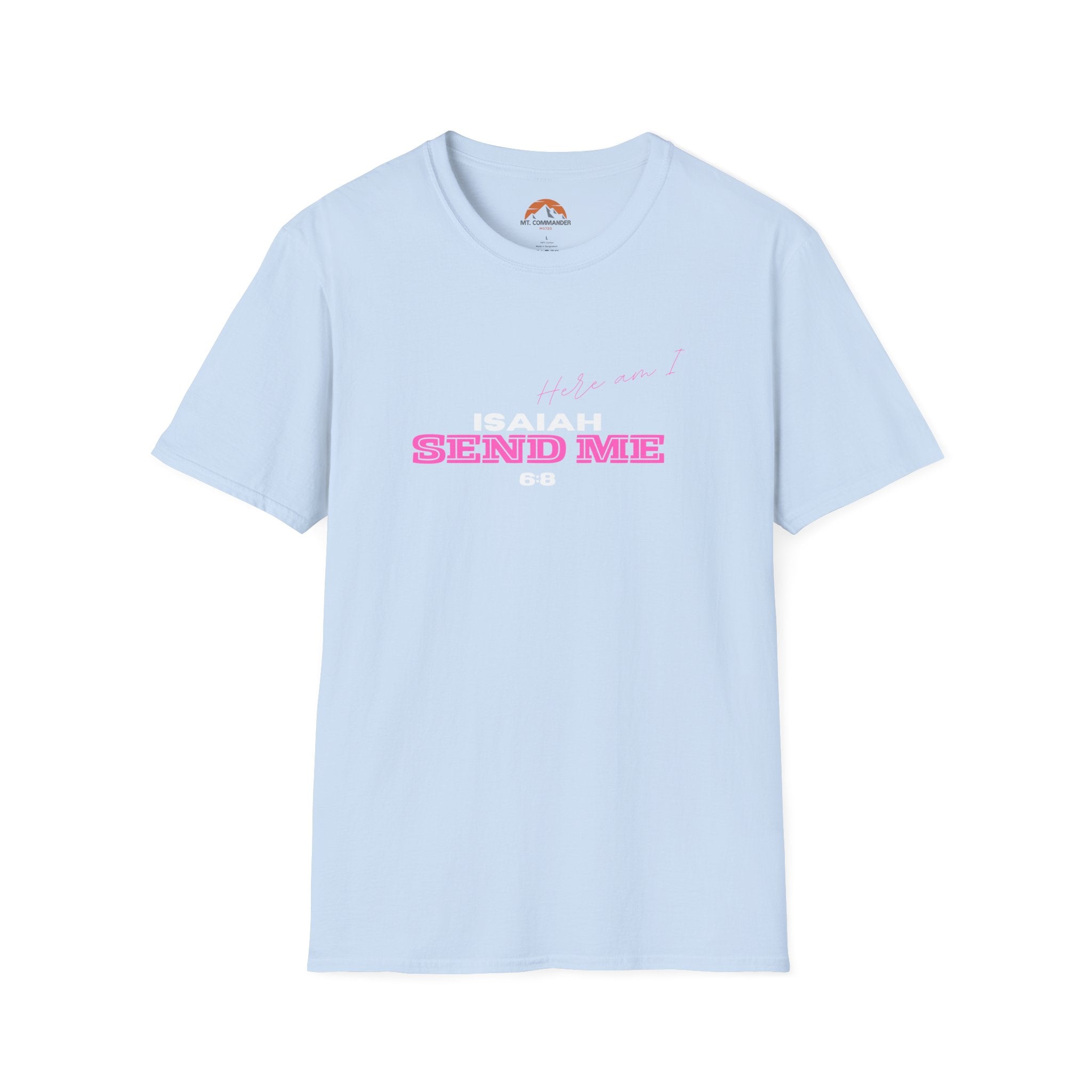 Isaiah 6:8 Send Me T-Shirt, Unisex Softstyle Tee for Everyday Wear, Gift for Friends, Casual Style, Spiritual Apparel