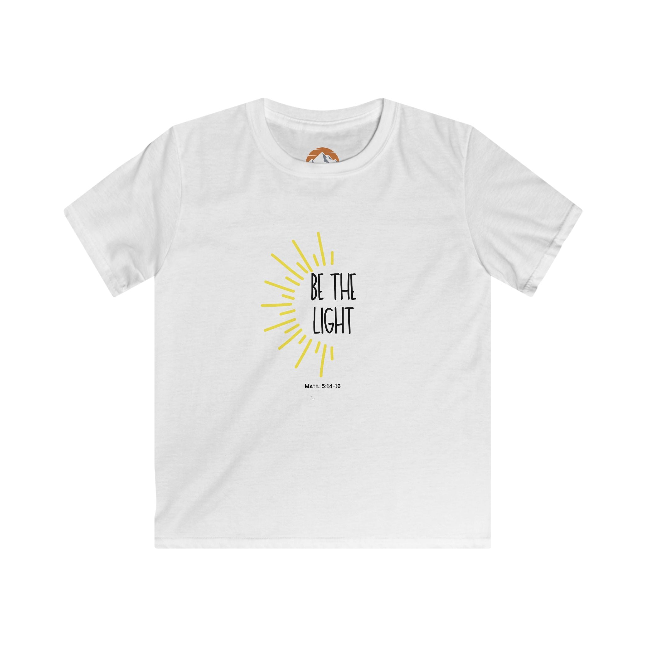 Kids,  Matt. 5:14-16, T-Shirt - Be The Light, Positive Vibes, Birthday Gift, Summer Wear, Inspirational Kids Apparel