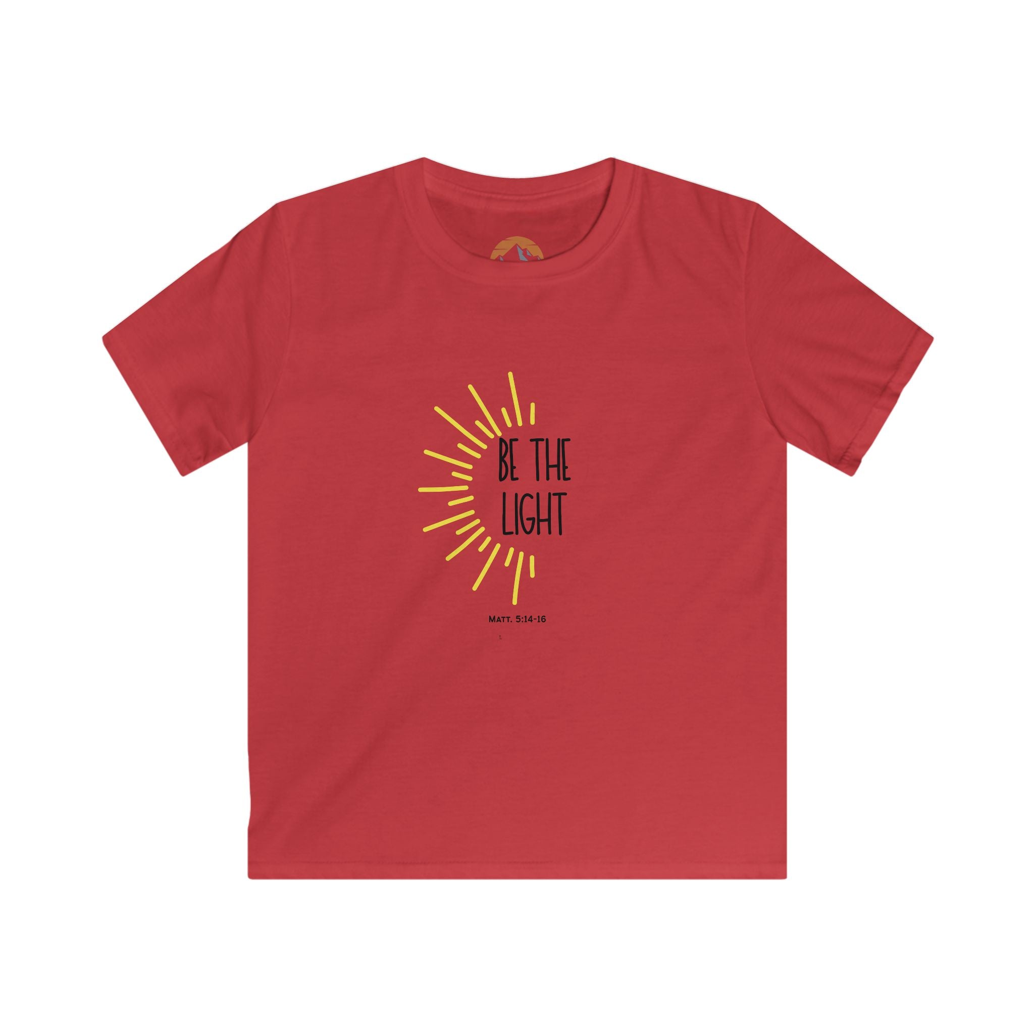 Kids,  Matt. 5:14-16, T-Shirt - Be The Light, Positive Vibes, Birthday Gift, Summer Wear, Inspirational Kids Apparel