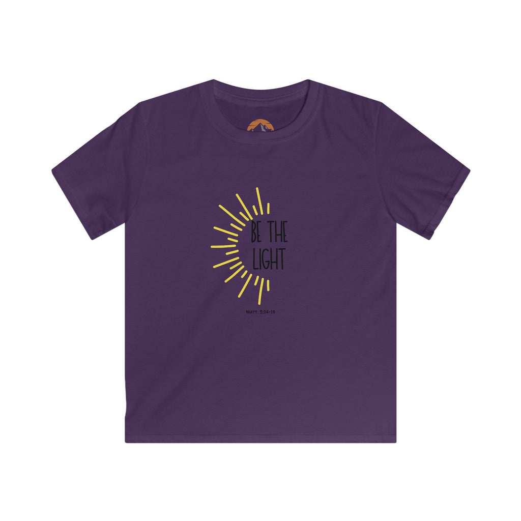 Kids,  Matt. 5:14-16, T-Shirt - Be The Light, Positive Vibes, Birthday Gift, Summer Wear, Inspirational Kids Apparel