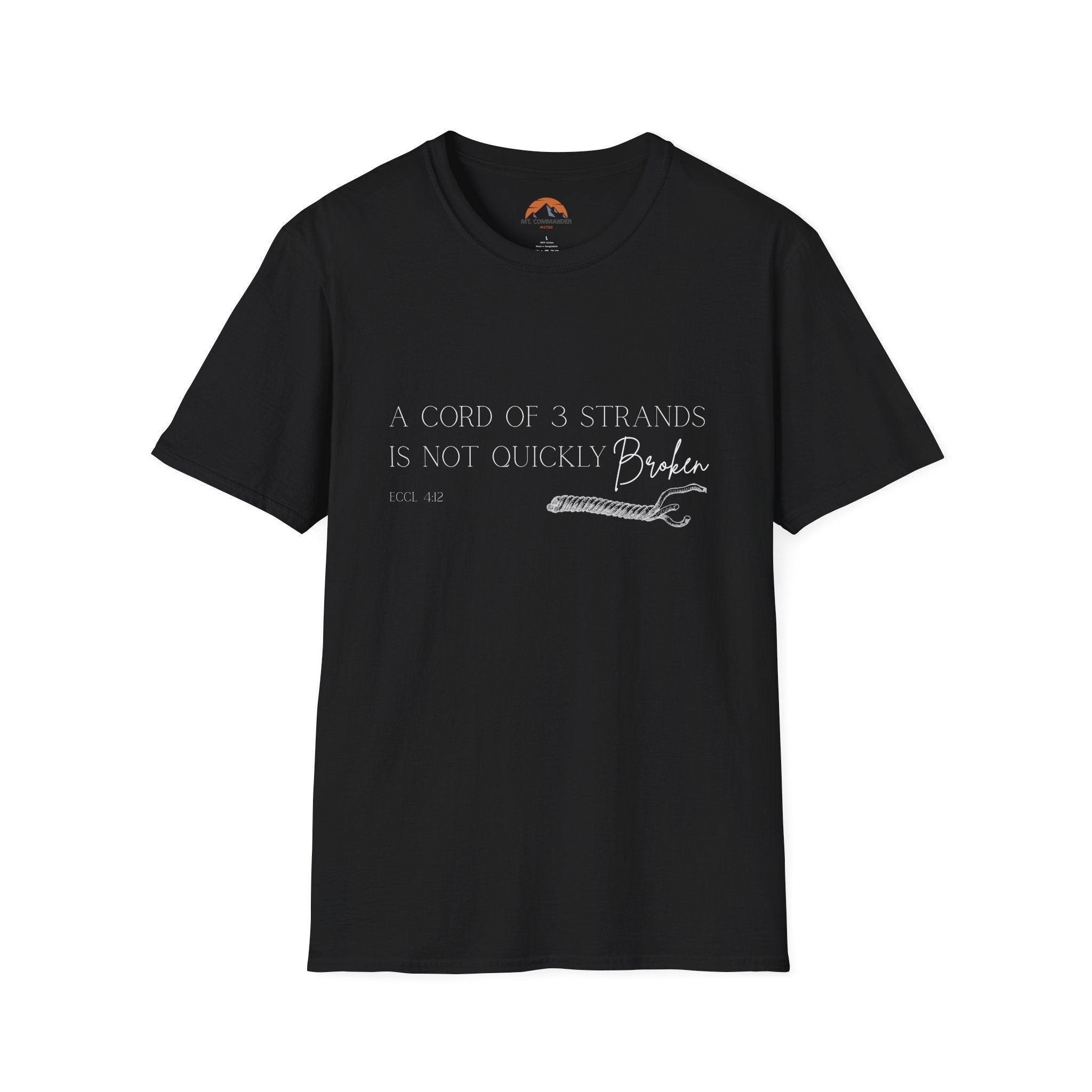 Eccl.4:12 T-Shirt: Casual Comfort for Everyday Adventures, Graphic Tee, Gift for Friends, Birthday Attire, Stylish Summer Wear