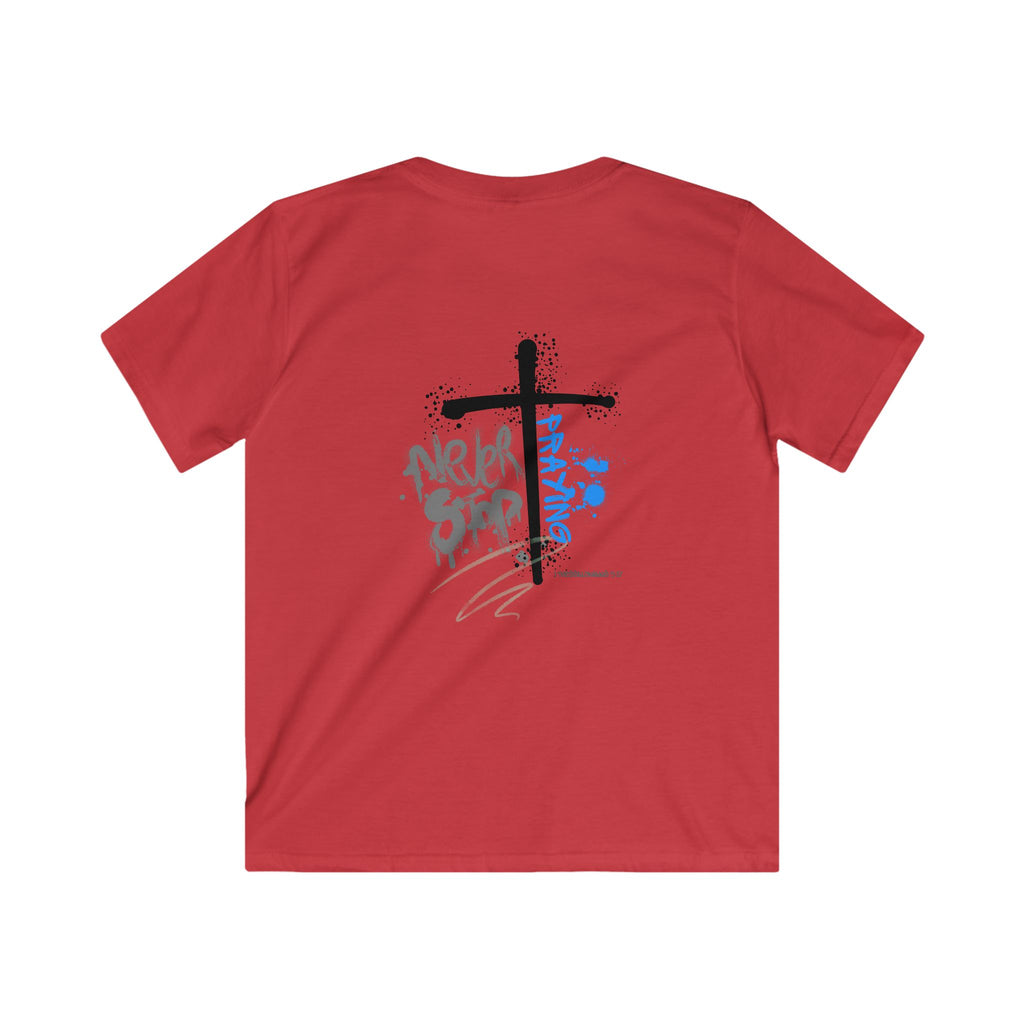 Kids Graphic Tee, 1 Thess. 5:17 Inspirational Youth T-Shirt, Adventure Shirt, Everyday Wear, Summer Style for Boys & Girls
